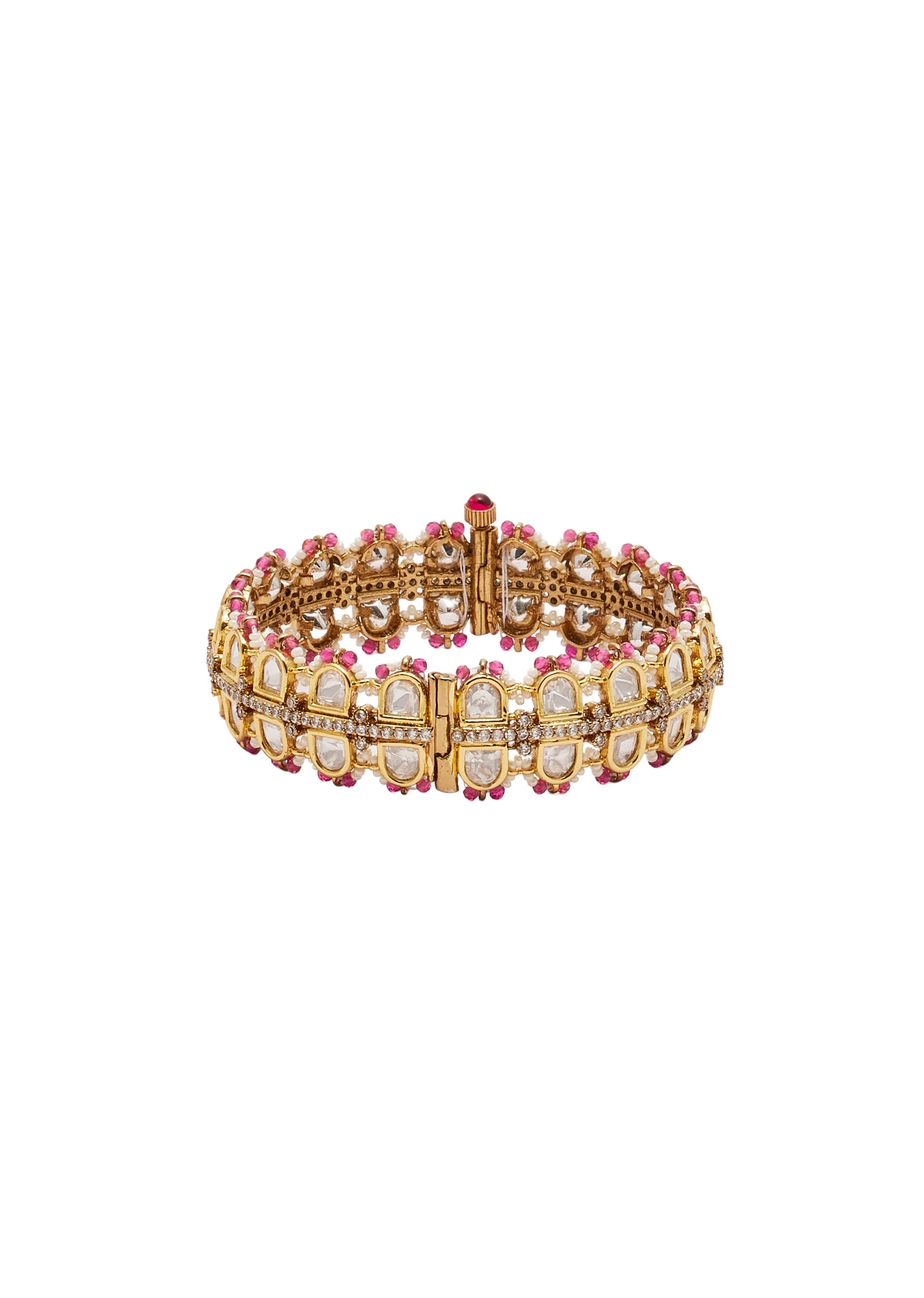 Pink Gold Festive Bangles - Image 3