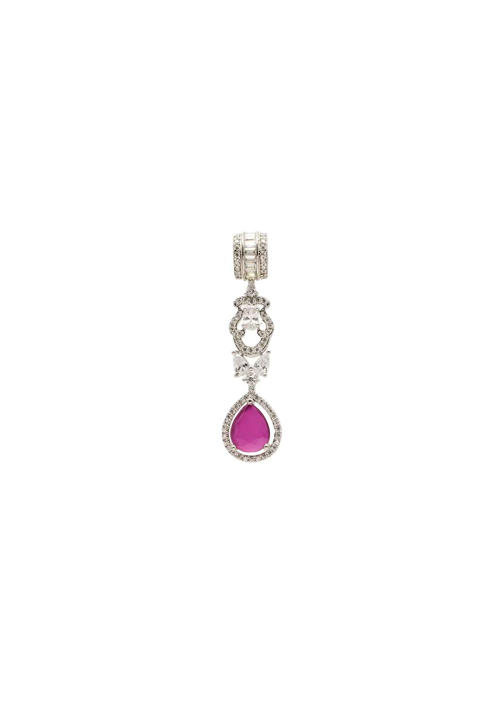 Pink Gold Festive Necklace Set - Image 5
