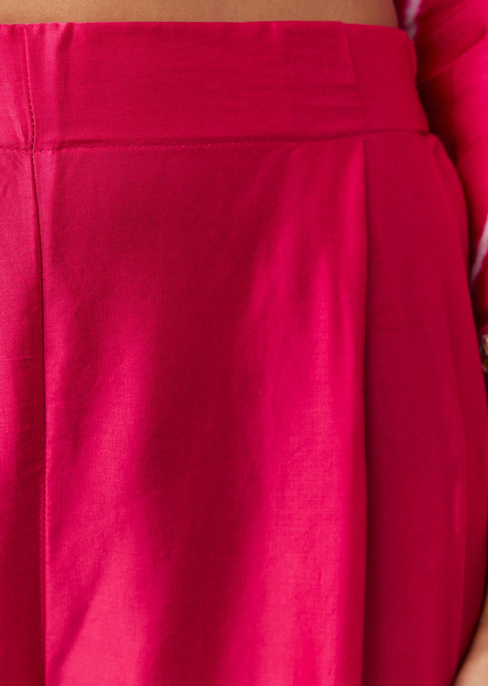 Pink Hand Dyed Bandhani and Leheriya Shirt Pant Set - Image 6