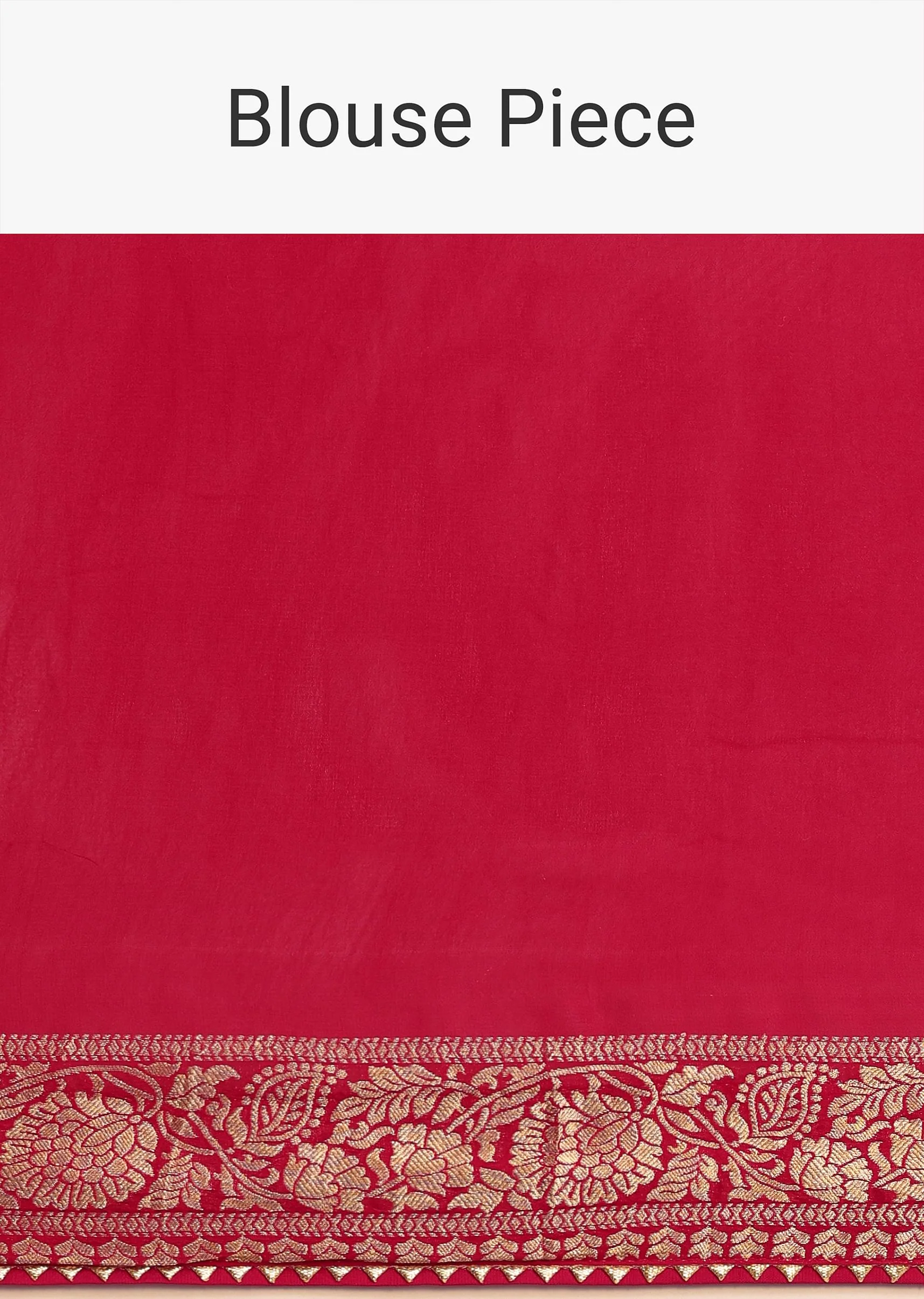 Pink Khaddi Georgette Saree With Gotta Patti Border And Unstitched Blouse - Image 10
