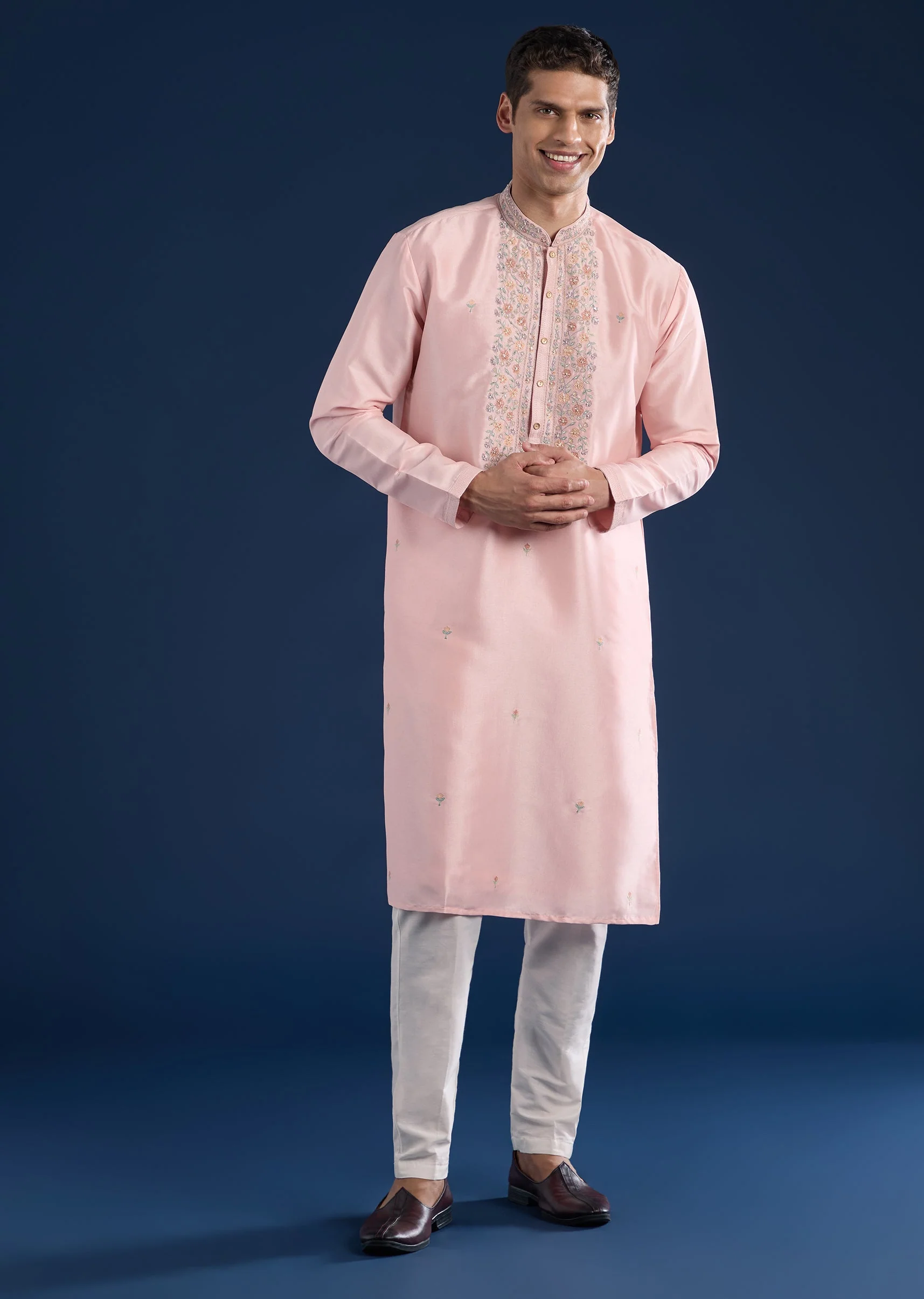 Pink Kurta Sets Men - Image 4