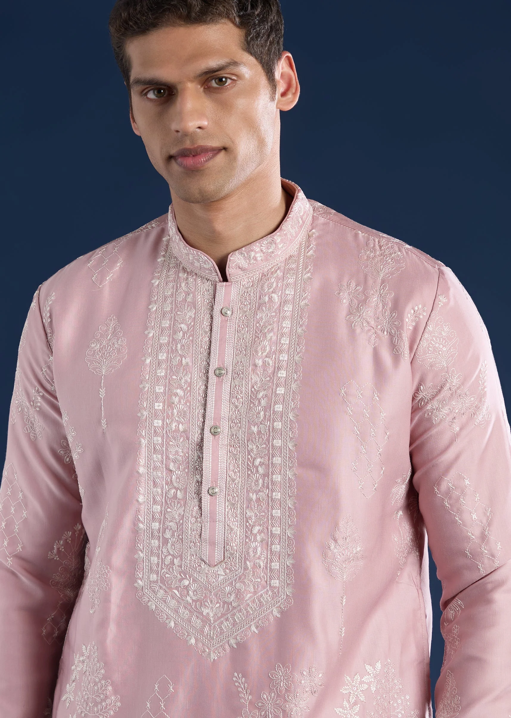 Pink Minimal Kurta Set - Image 3