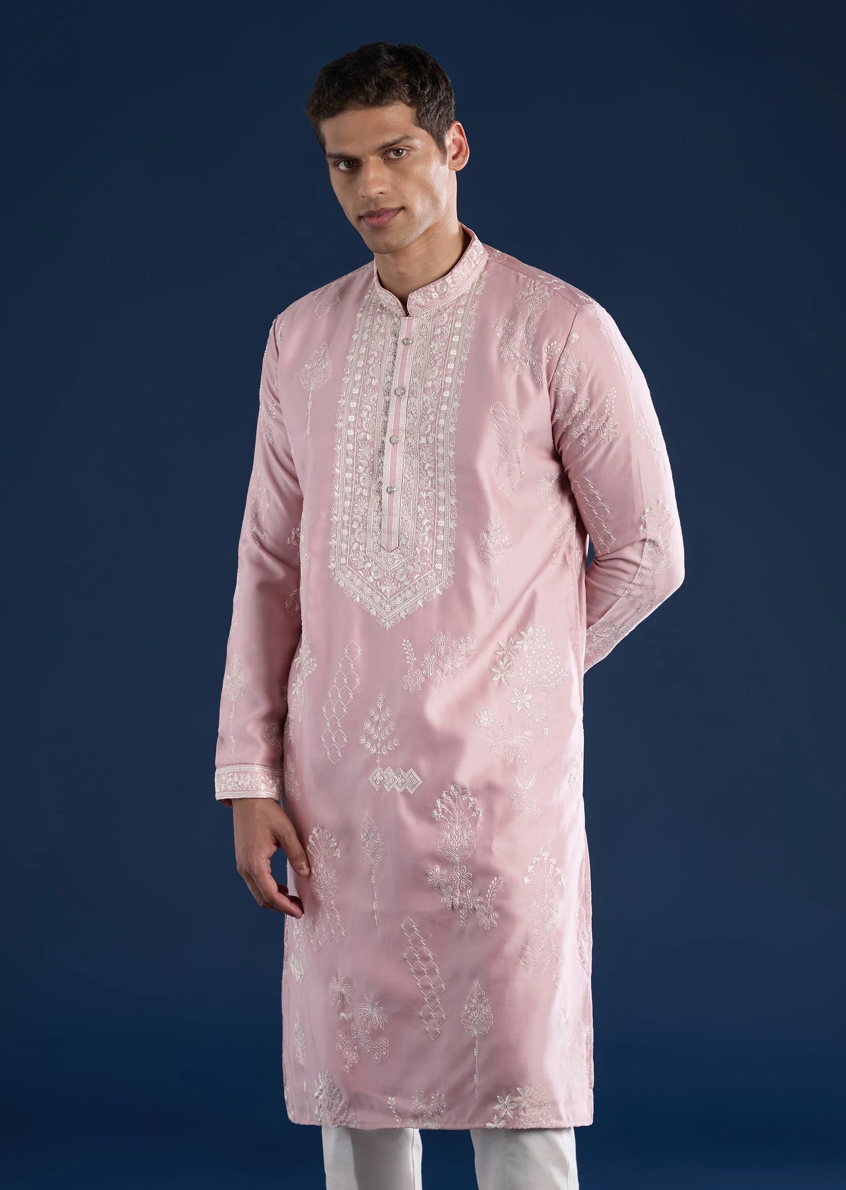 Pink Minimal Kurta Set - Image 4