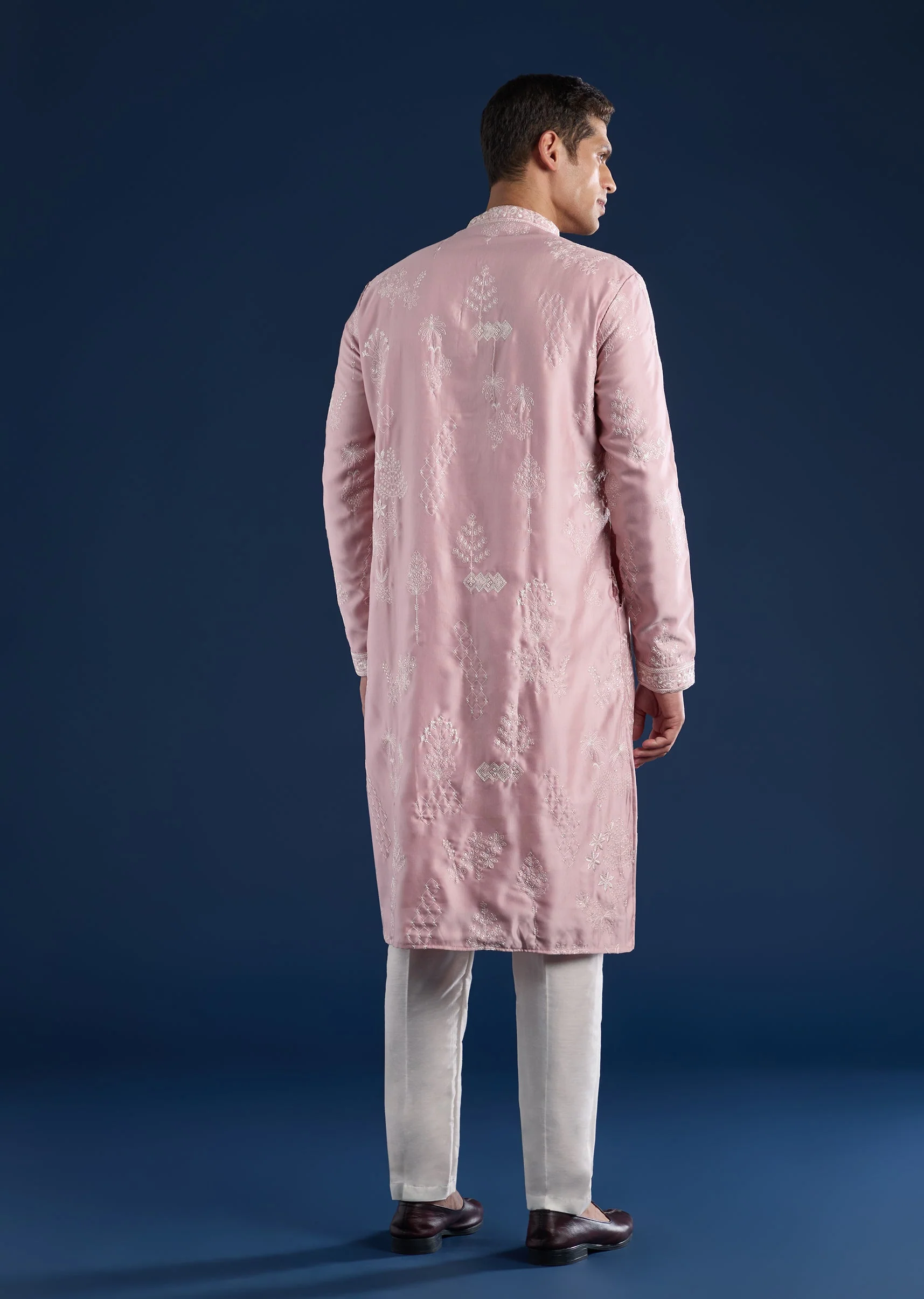 Pink Minimal Kurta Set - Image 5