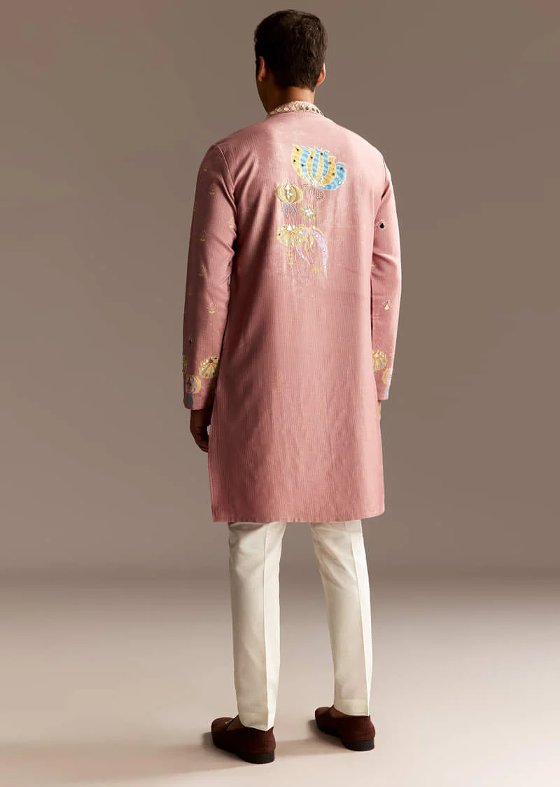 Pink Mirror Kurta Set - Image 6