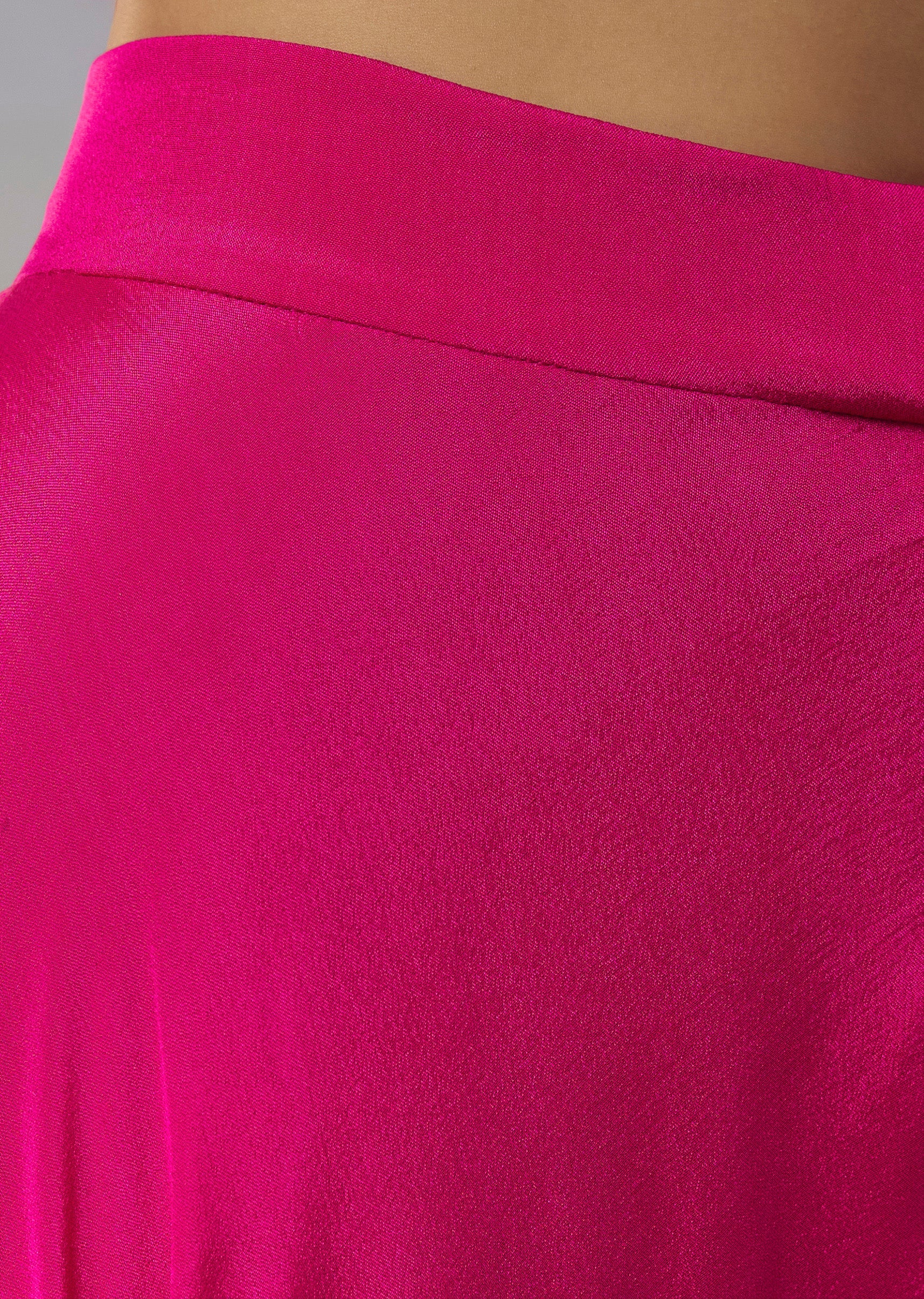 Pink Satin Palazzo Suit with Beads Sequins Work - Image 6