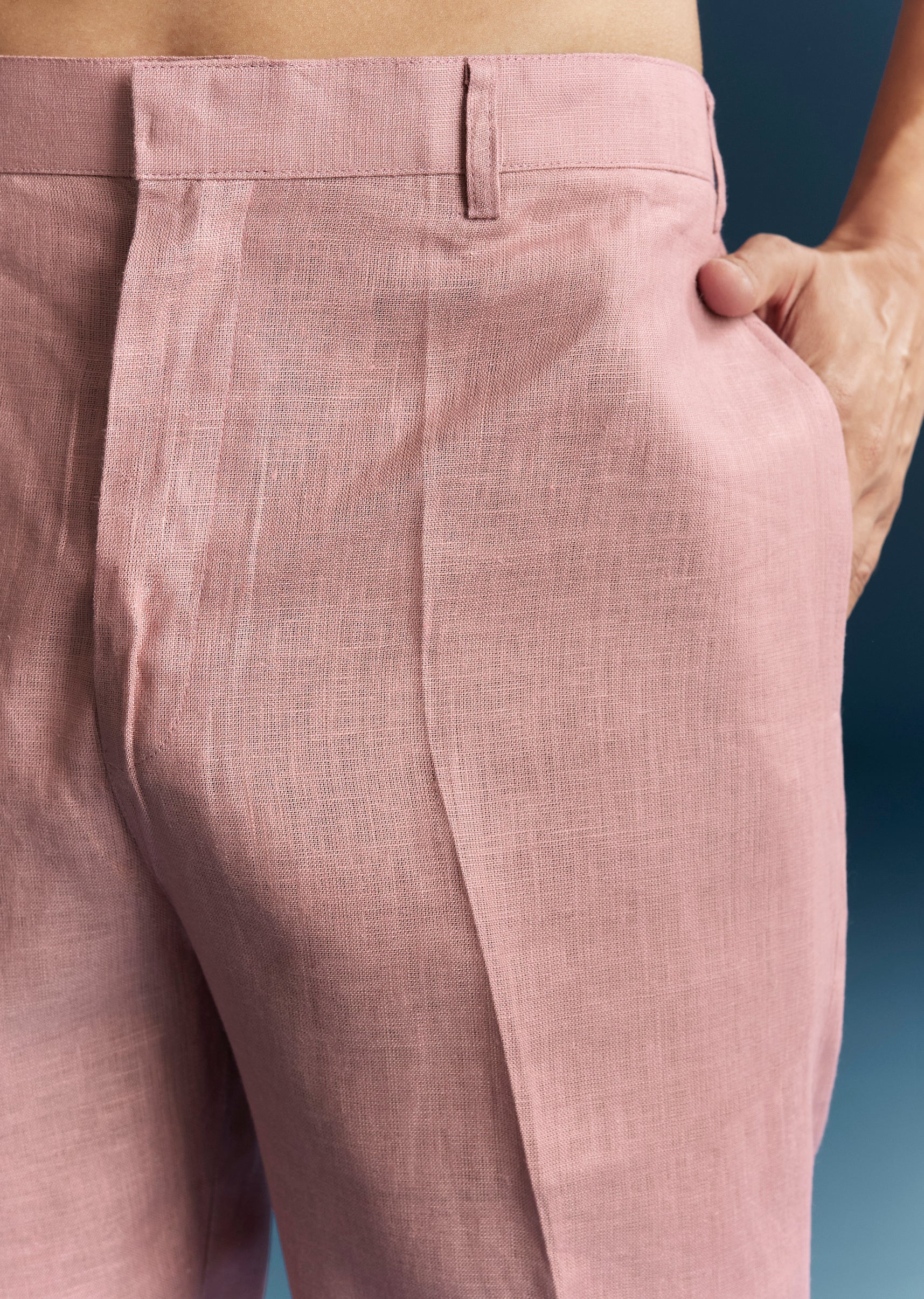 Pink Silk Kurta Jacket Set With Minimal Thread Detail Work - Image 7