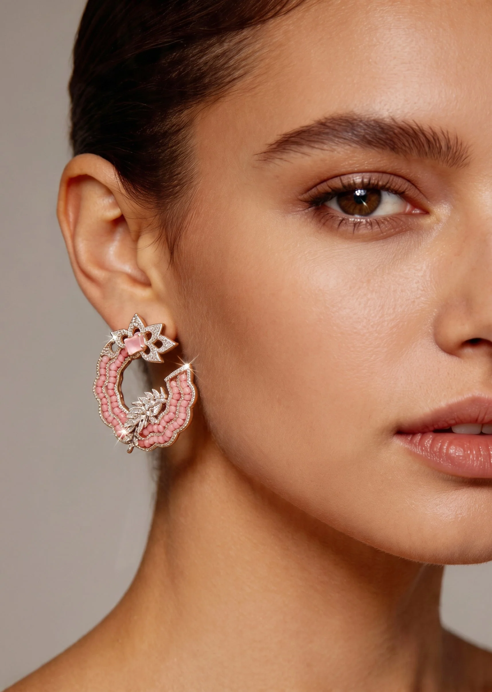 Pink Statement Earrings