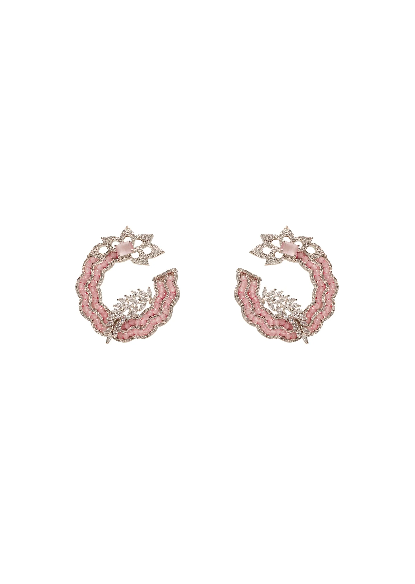 Pink Statement Earrings - Image 2