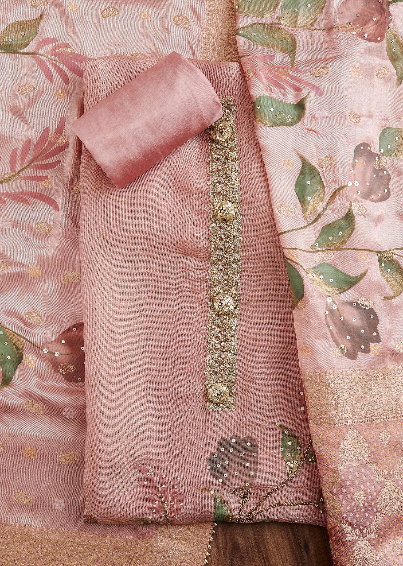 Pink Tissue Suit Set