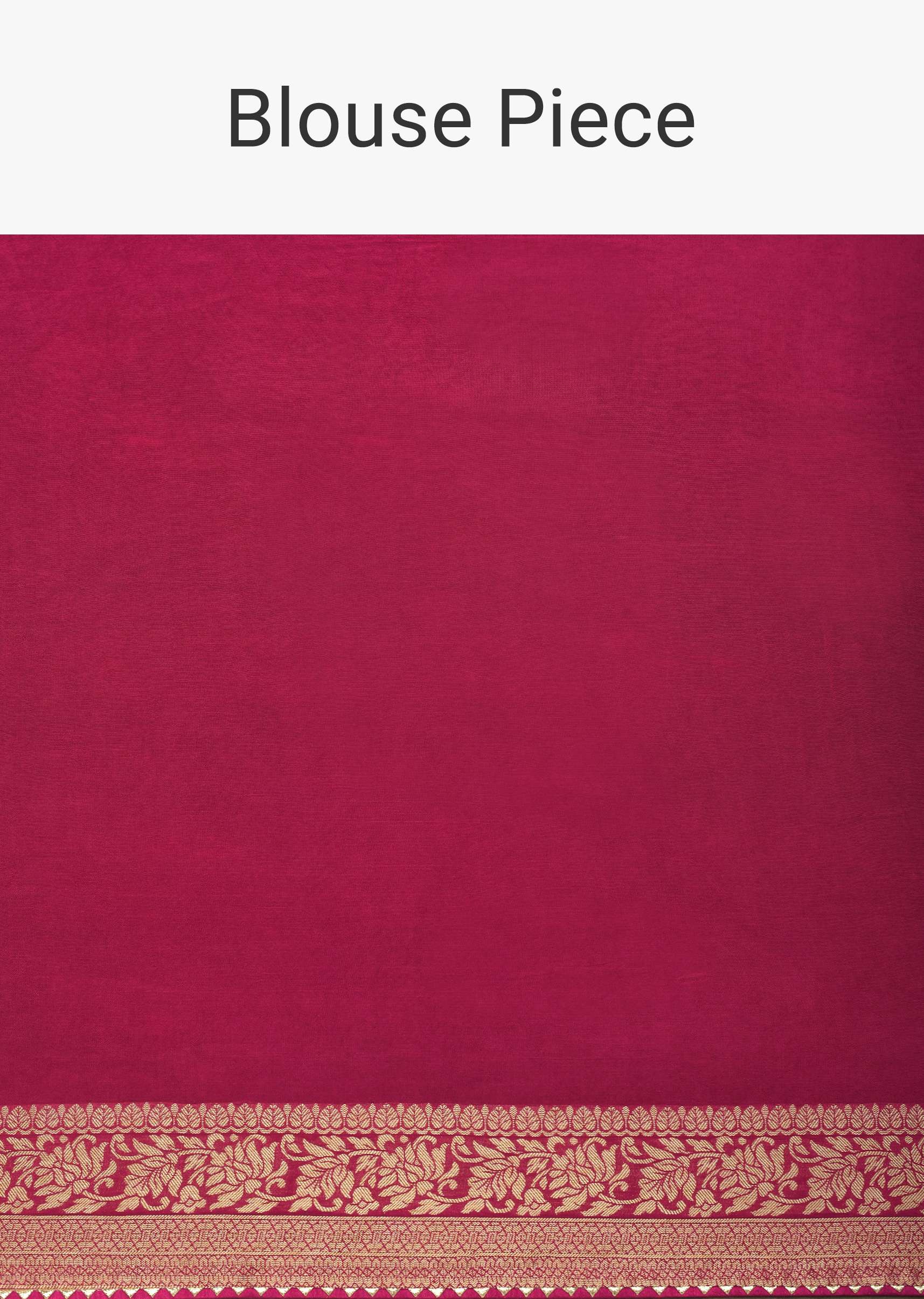 Pink Woven Saree In Silk With Bandhani Motifs And Unstitched Blouse Piece - Image 9