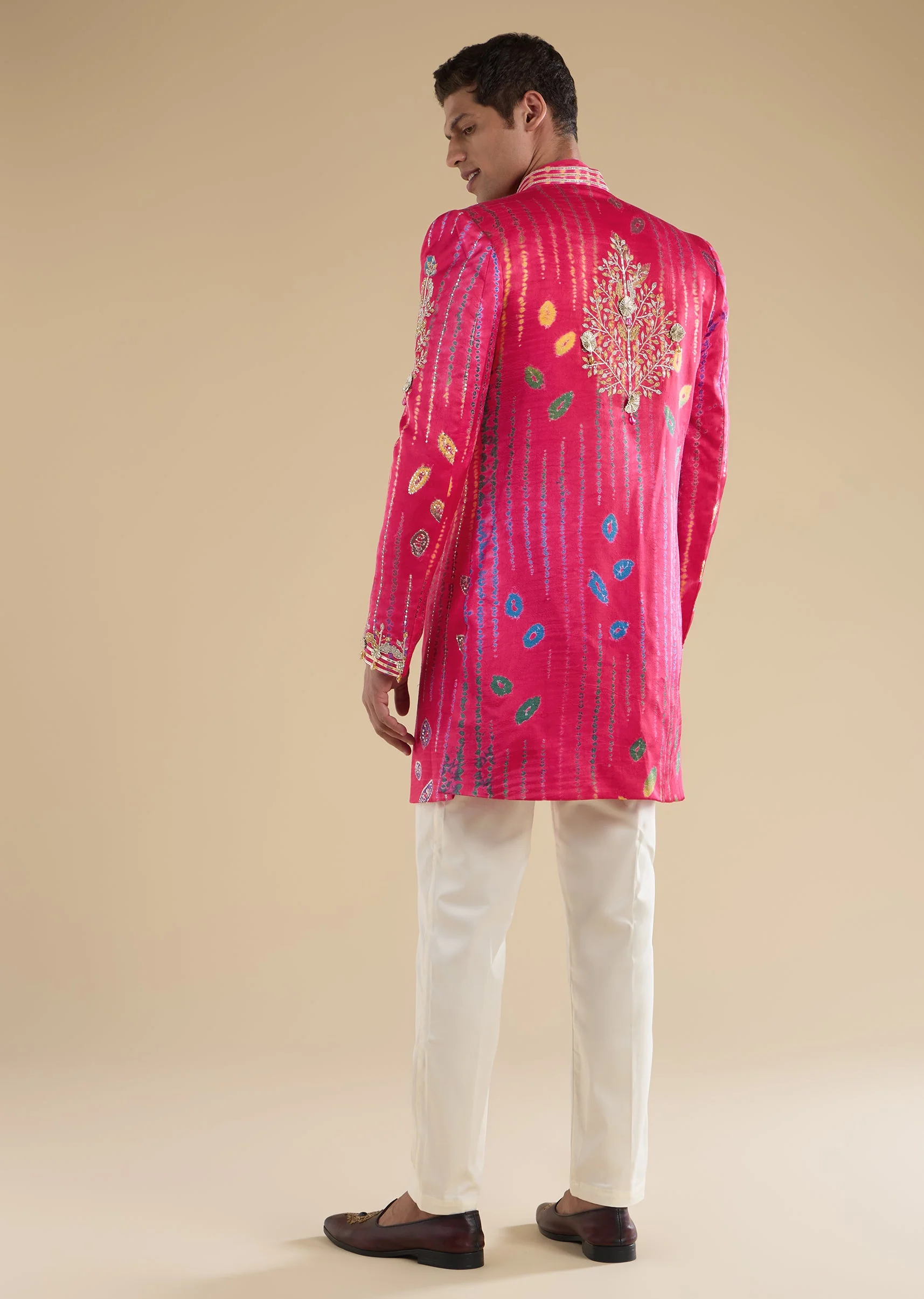 Pink Zardosi Indo Western Set - Image 5