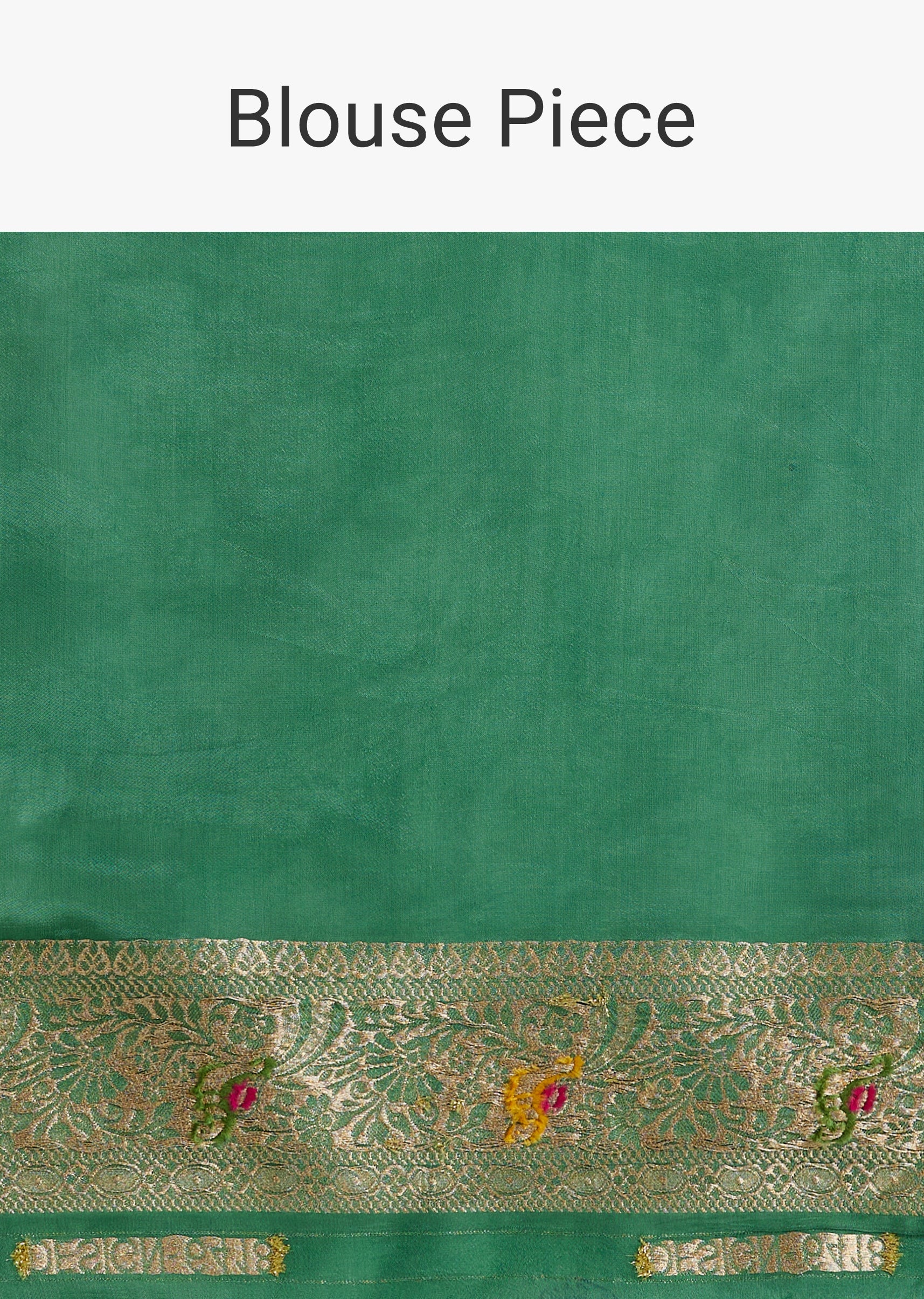 Pista Green Saree With Zari Jaal Weave And Stone Embellishments - Image 10