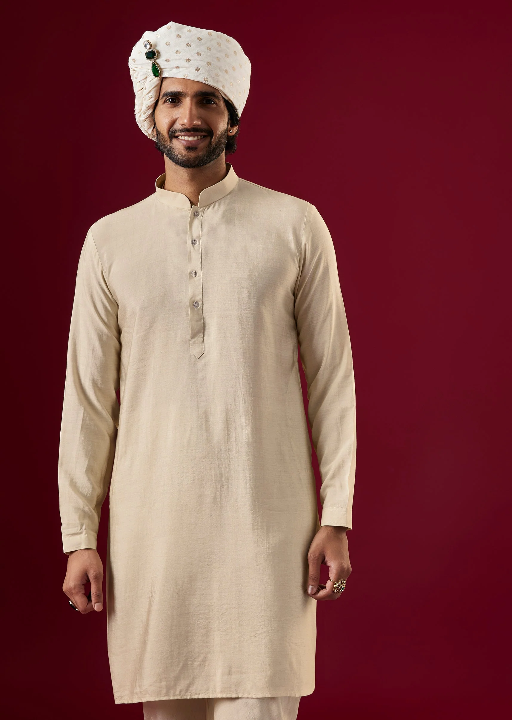 Pista Green Silk Sherwani Set With Dori Work - Image 7