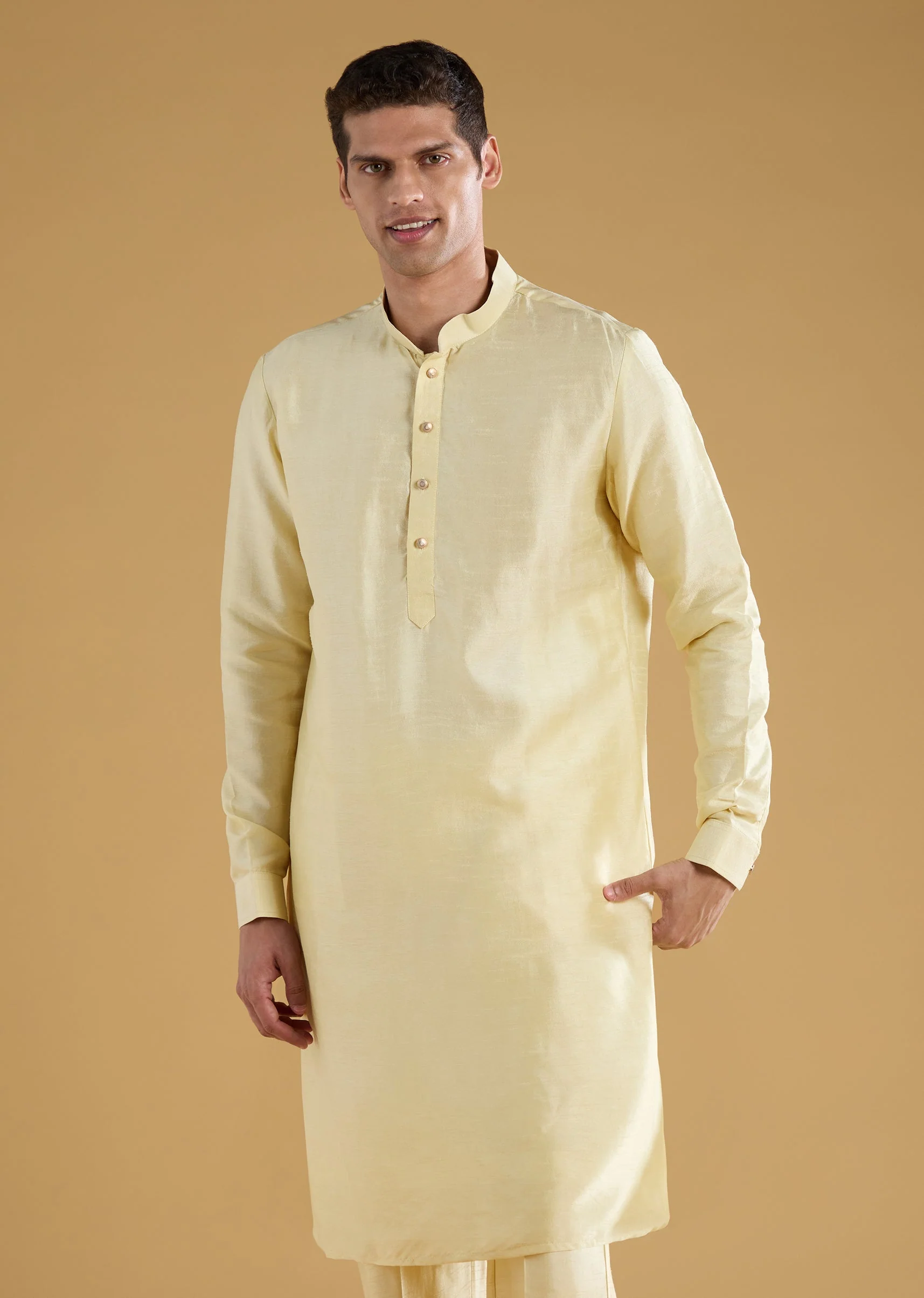 Pista Green Thread Embroidered Jacket and Kurta Set - Image 6