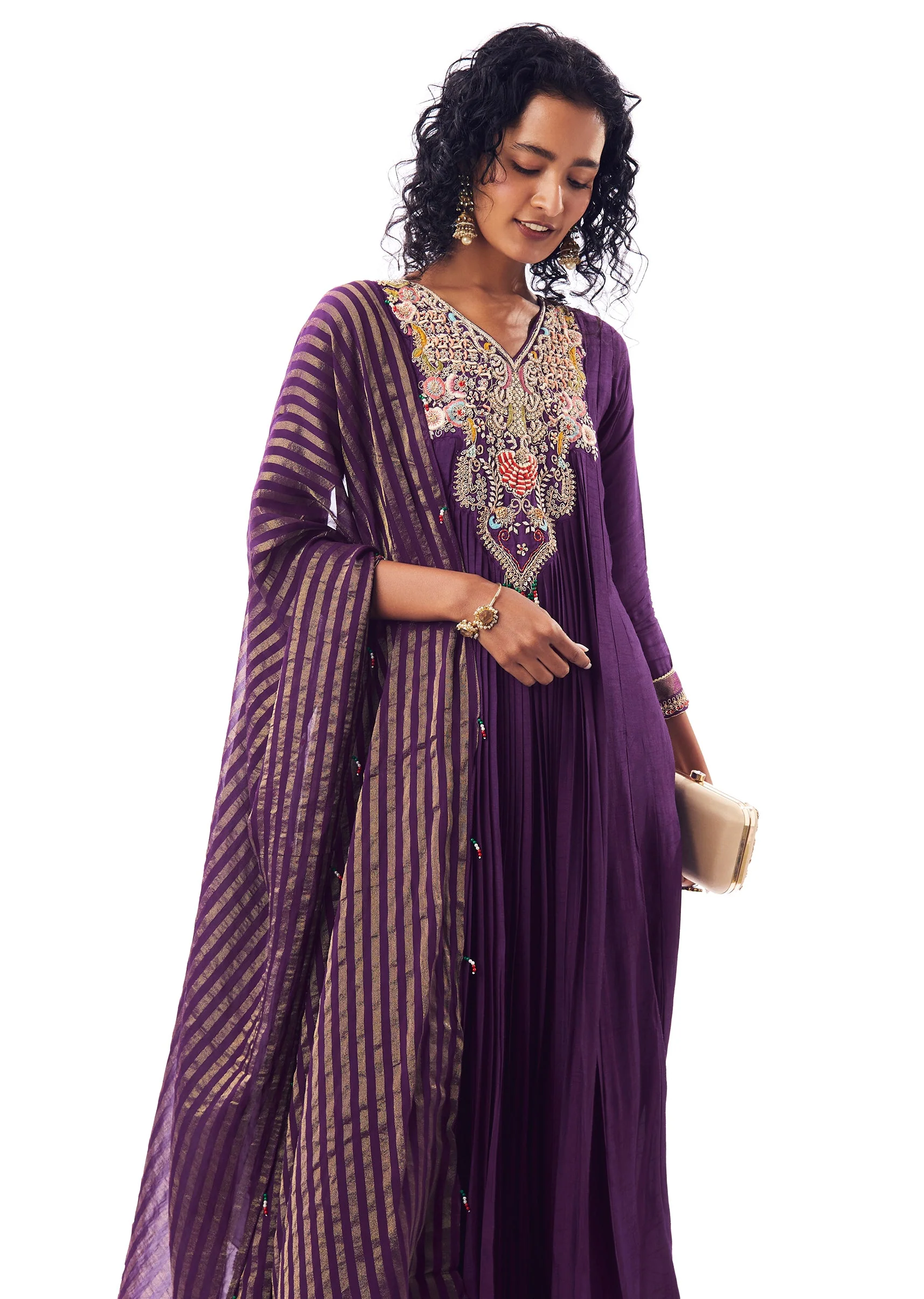 Purple Anarkali Suit - Image 4