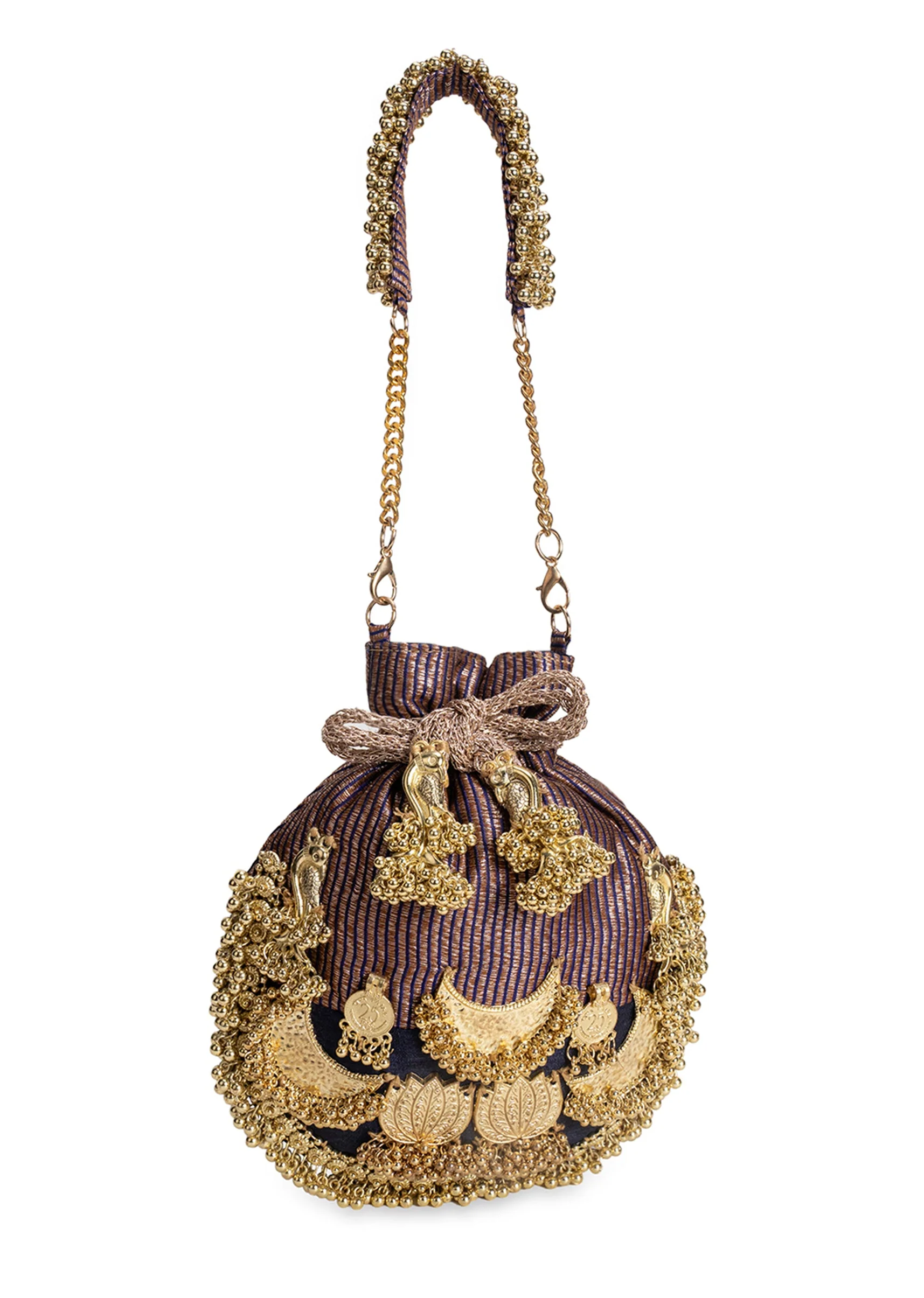 Purple Cotton Potli Bag - Image 2