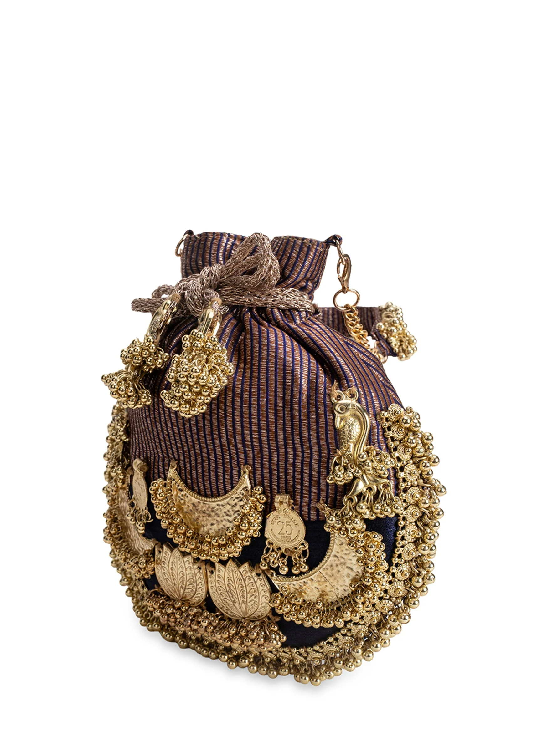 Purple Cotton Potli Bag - Image 3