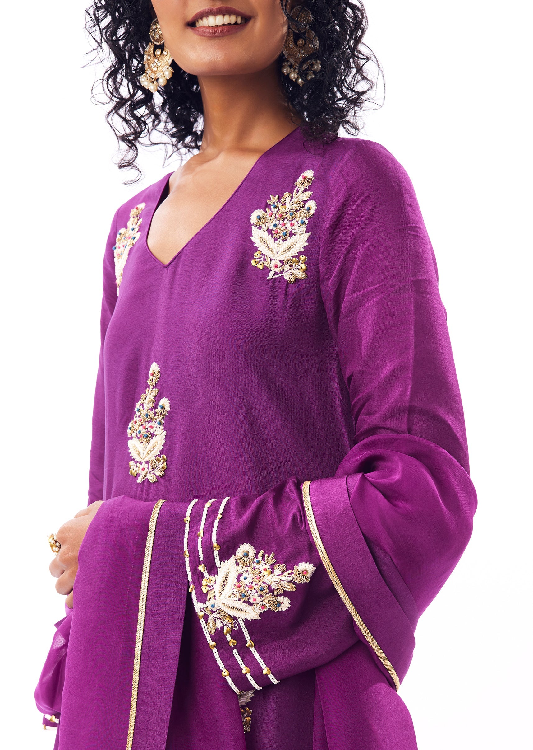 Purple Dhoti Suit - Image 2