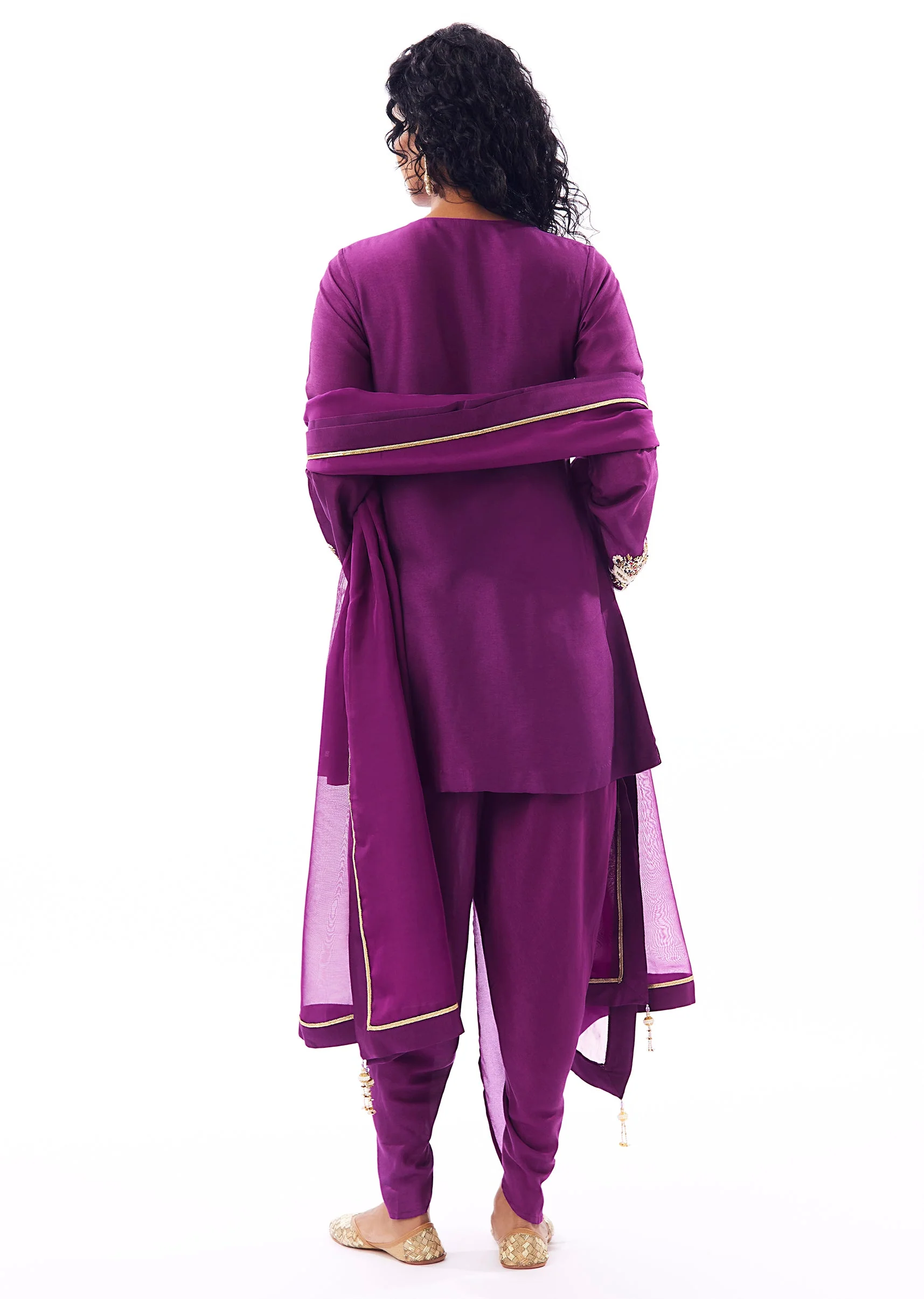 Purple Dhoti Suit - Image 5