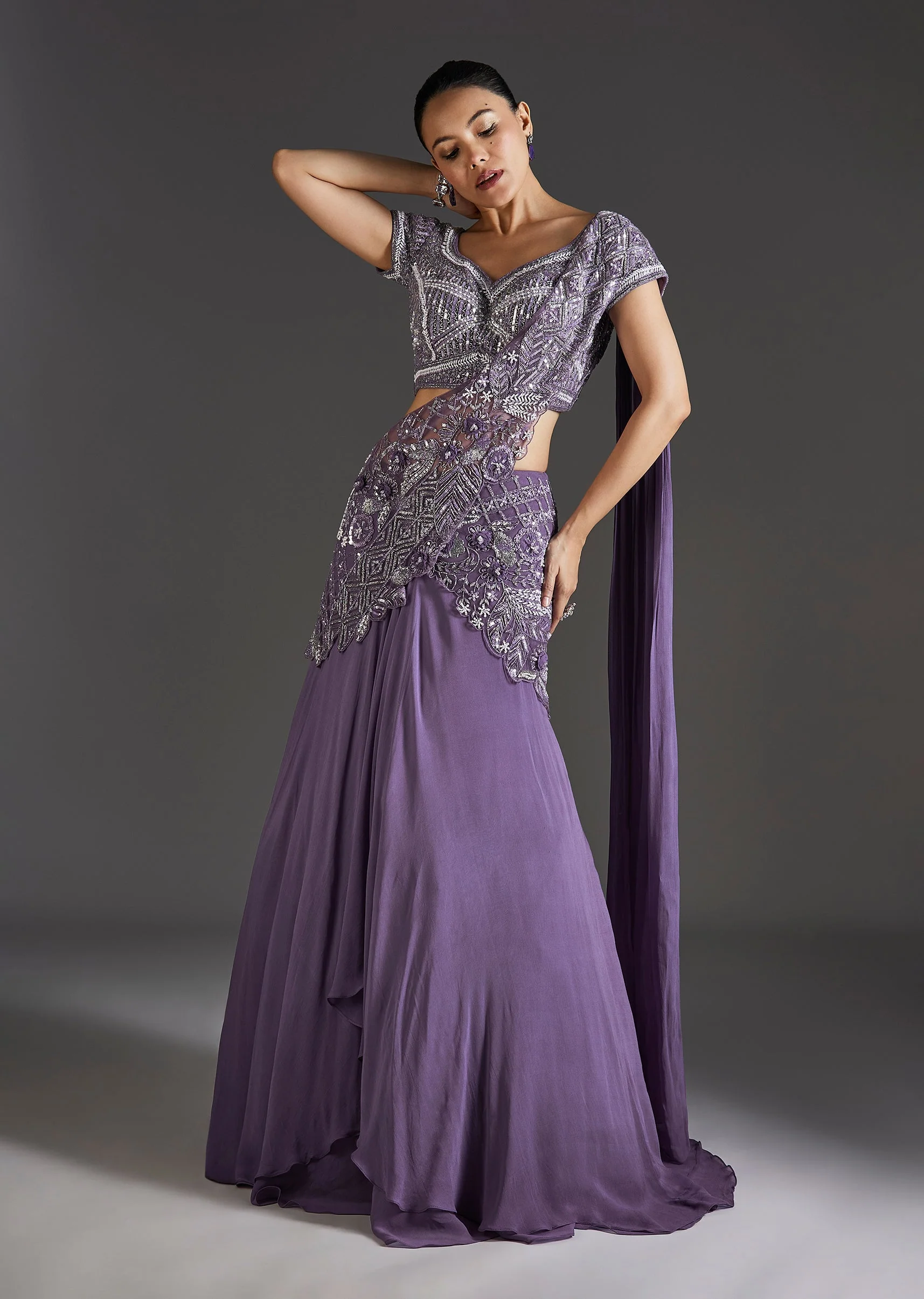 Purple Glamour With Fusion Flair