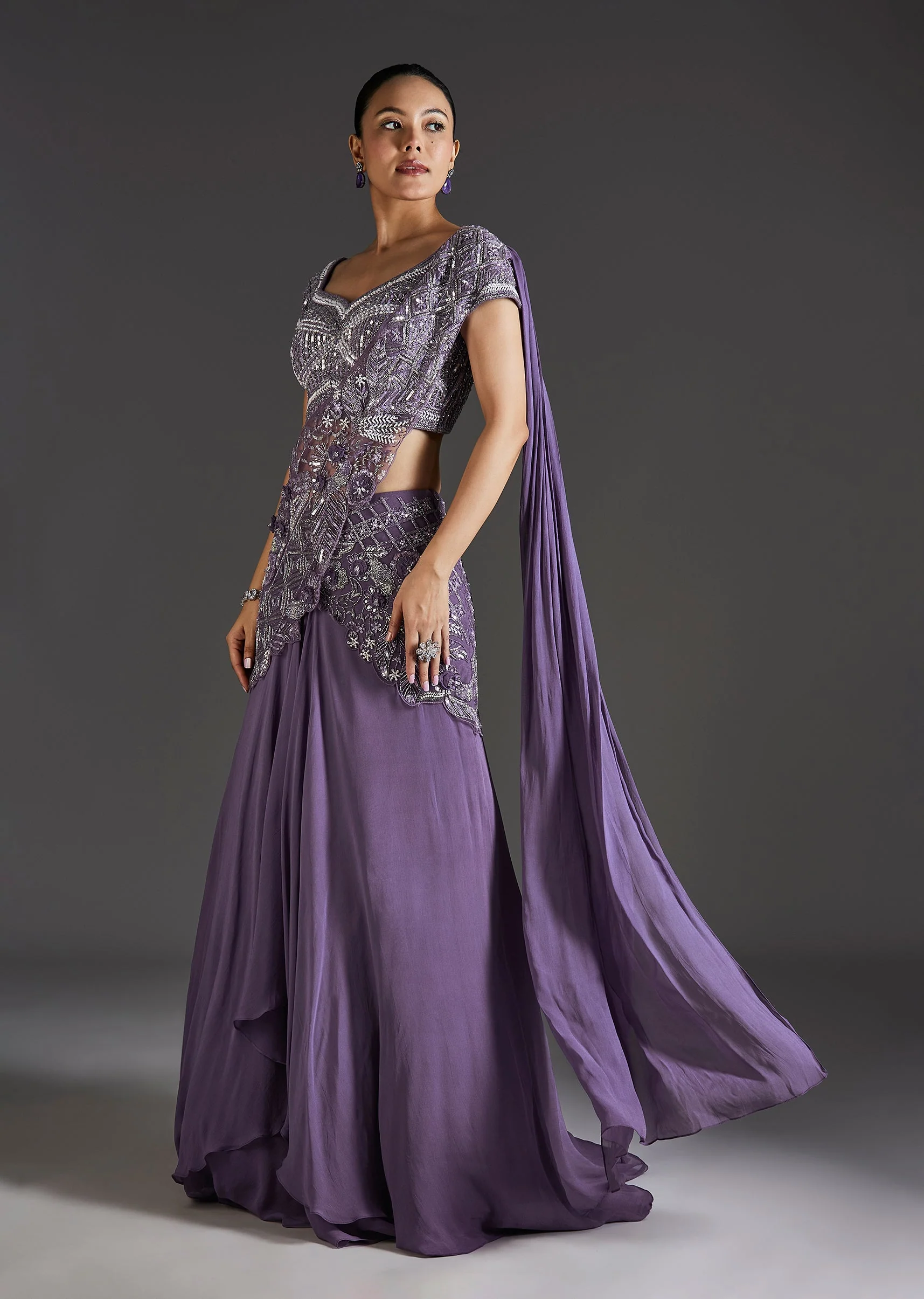 Purple Glamour With Fusion Flair - Image 4