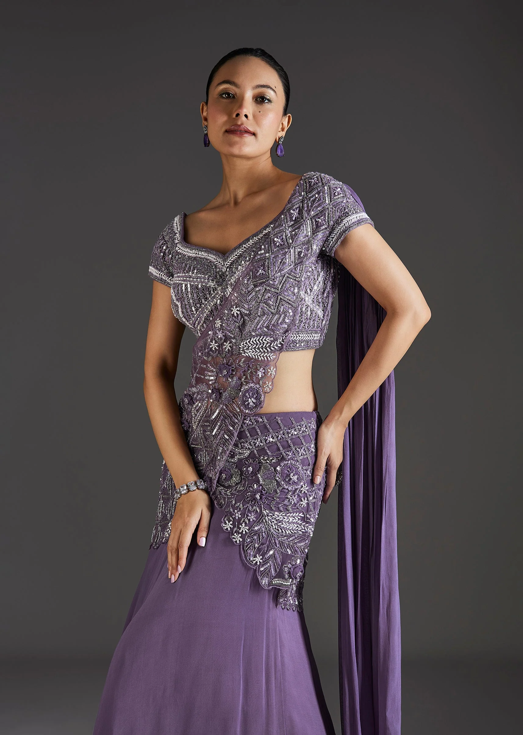 Purple Glamour With Fusion Flair - Image 5