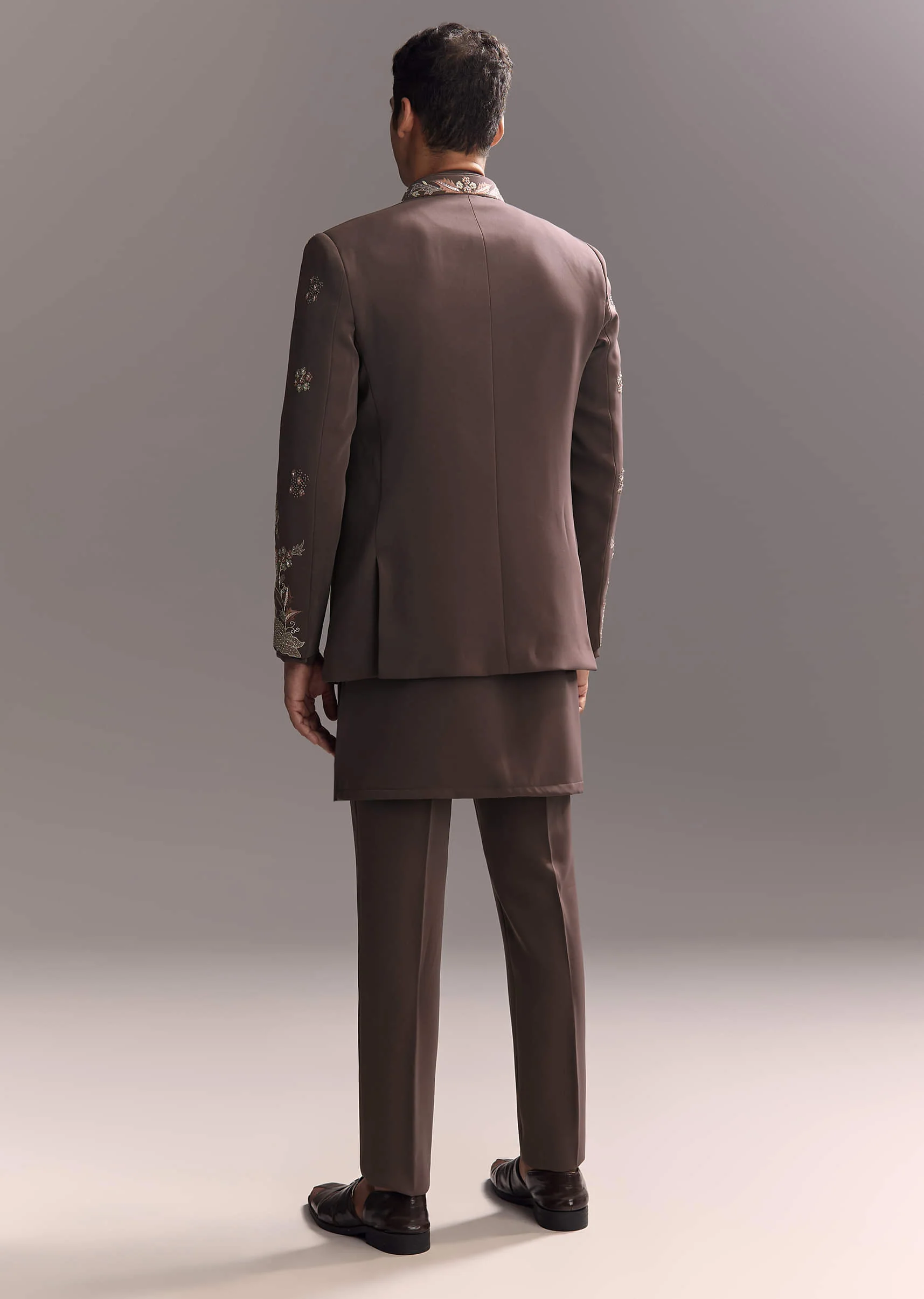 Purple Jodhpuri Suit For Men With Heavy Hand Work - Image 5