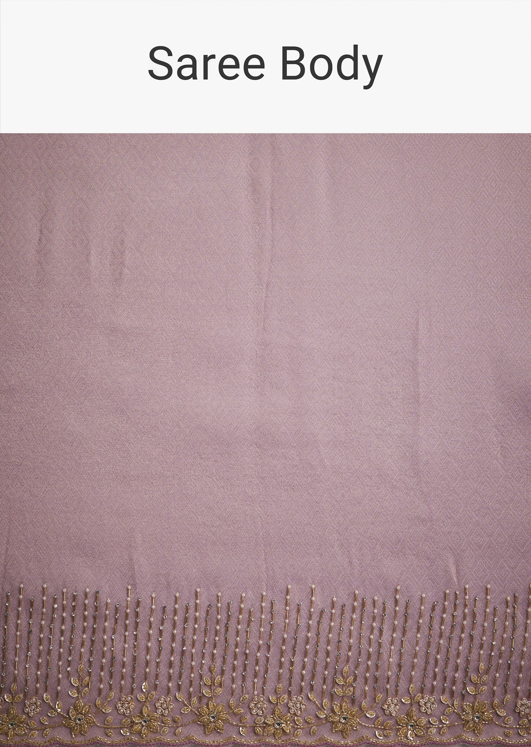 Purple Ombre Jacquard Saree - Image 9
