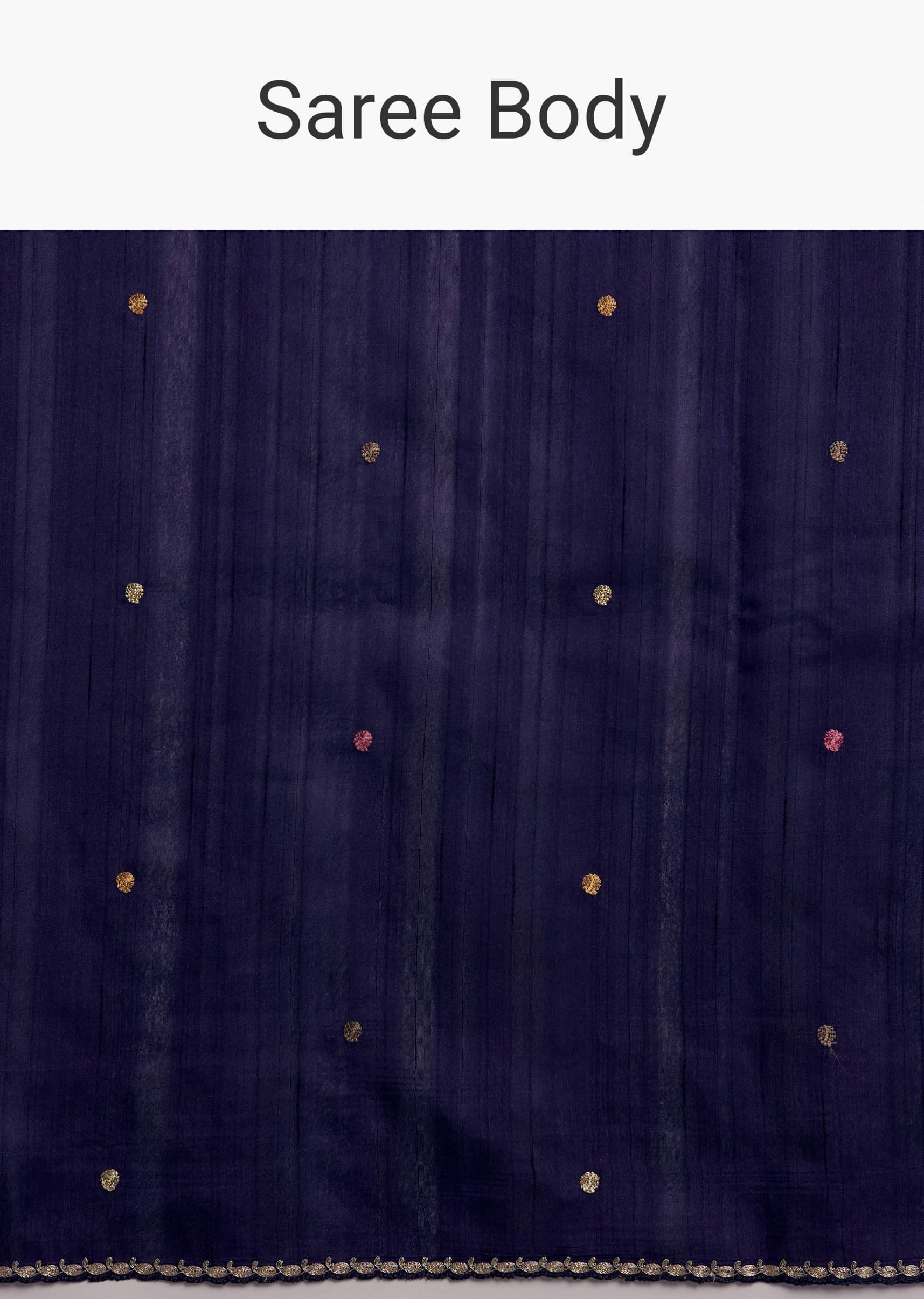Purple Organza Silk Saree With Floral Embroidery And Cutwork - Image 9