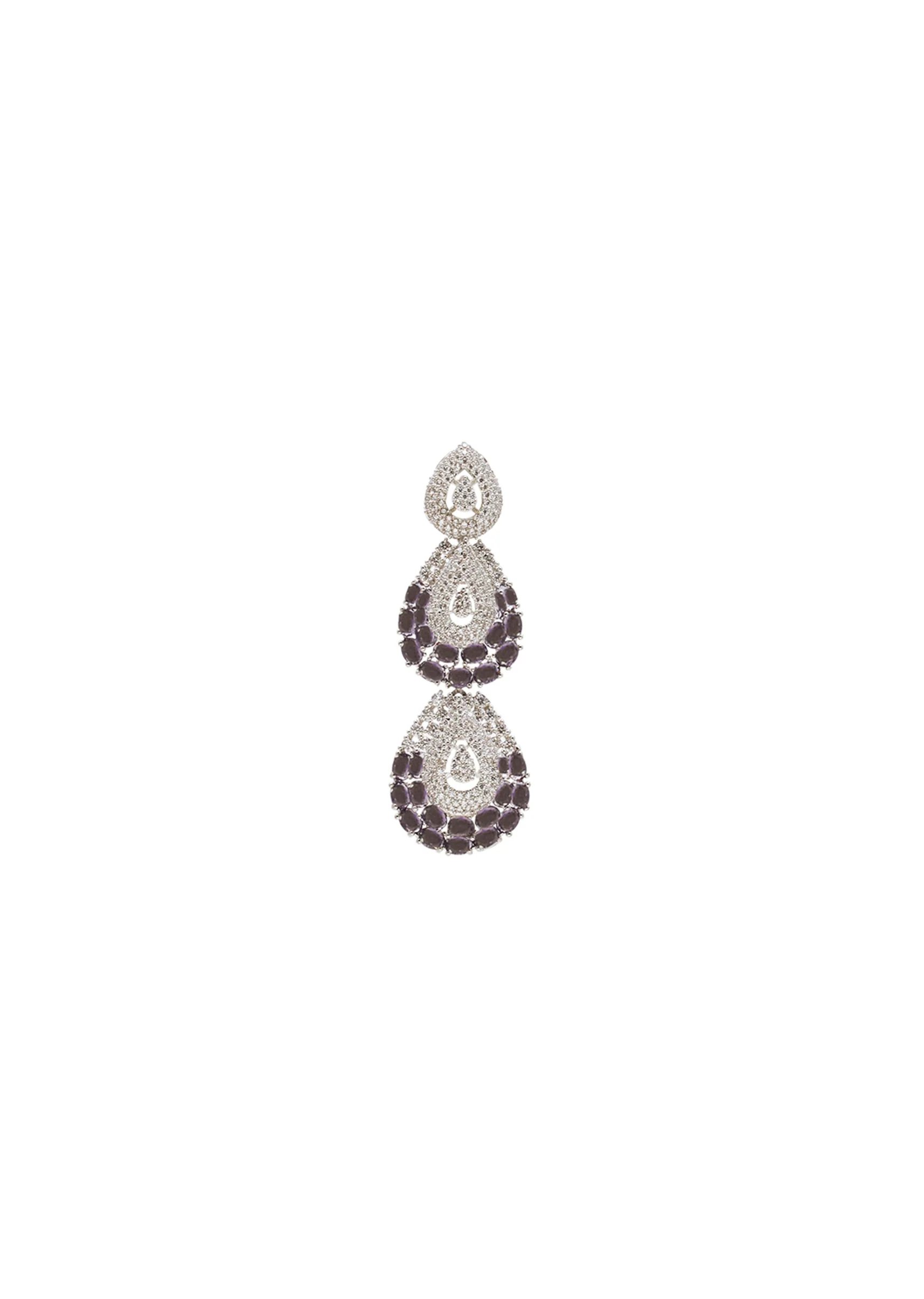 Purple Rhodium Necklace Set - Image 5