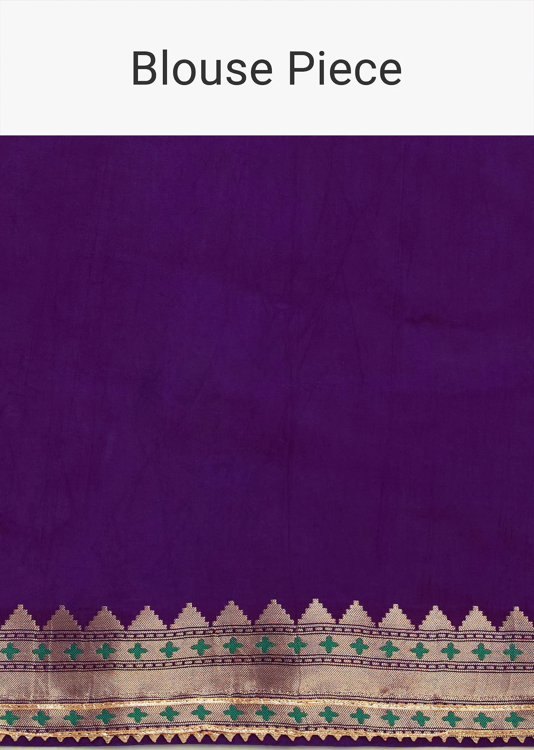 Purple Silk Woven Bandhani Saree With Paithani Border Pallu And Unstitched Blouse - Image 10