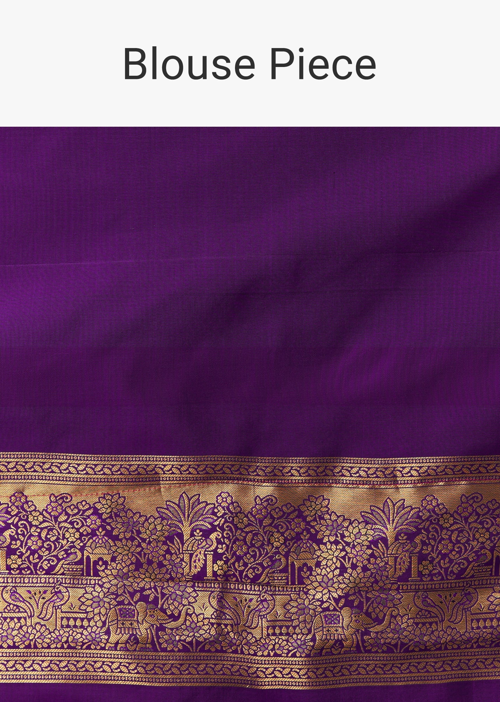 Purple Silk Woven Saree With Statement Border - Image 8