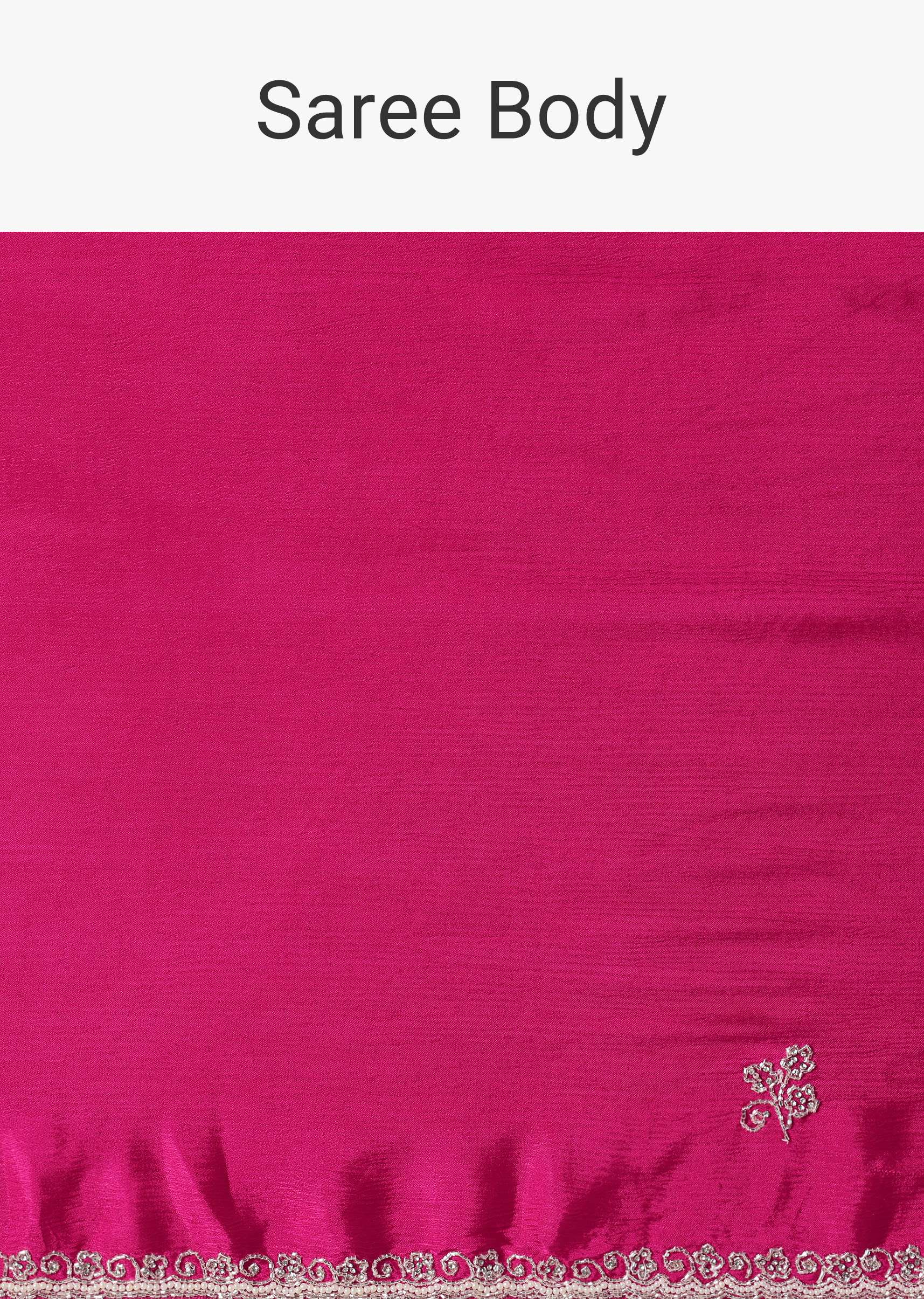 Radiant Pink Saree With Stone Embellishments All Over - Image 9