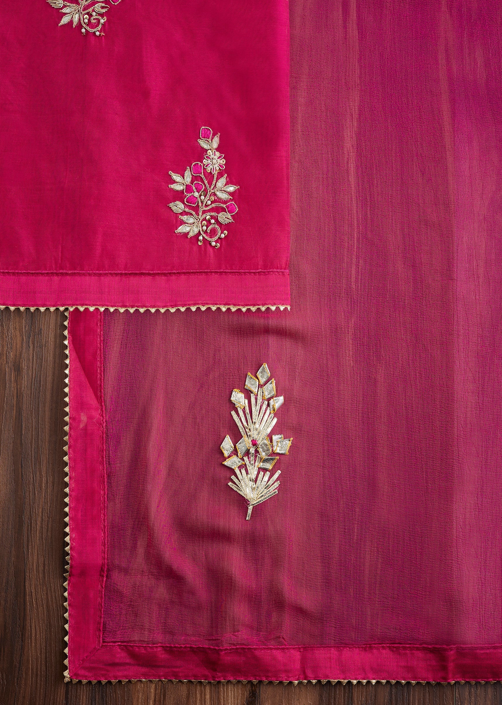 Rani Pink Organza Suit - Image 3