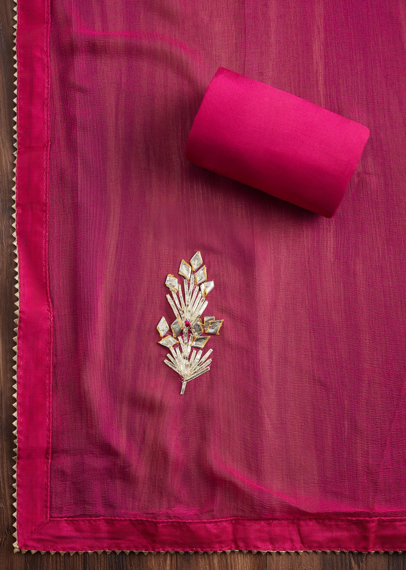 Rani Pink Organza Suit - Image 4