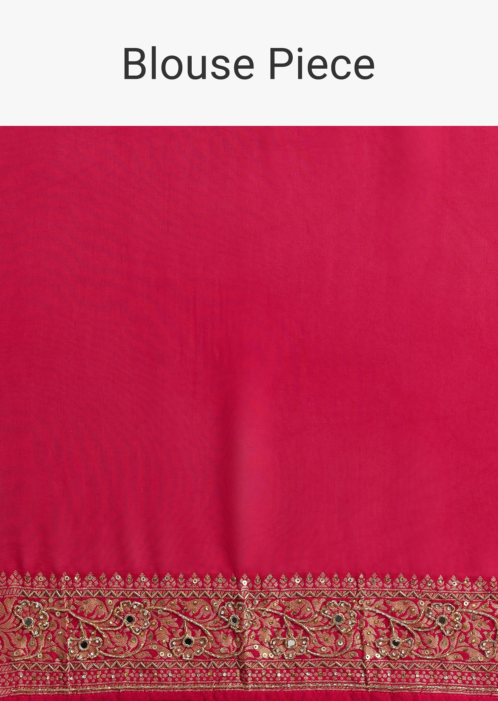 Rani Pink Saree With Bandhani Jaal And Cutdana Work - Image 10