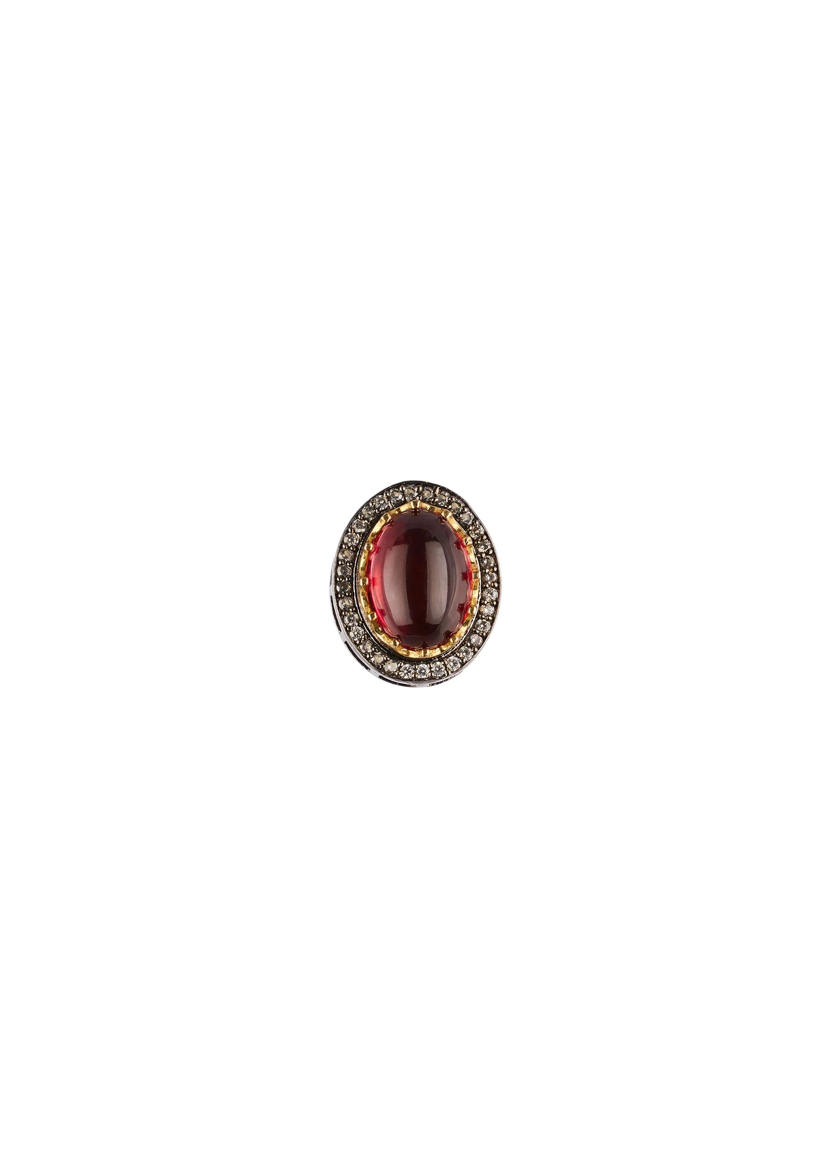 Red and Black Contemporary Earrings with Faux stones and CZ - Image 3