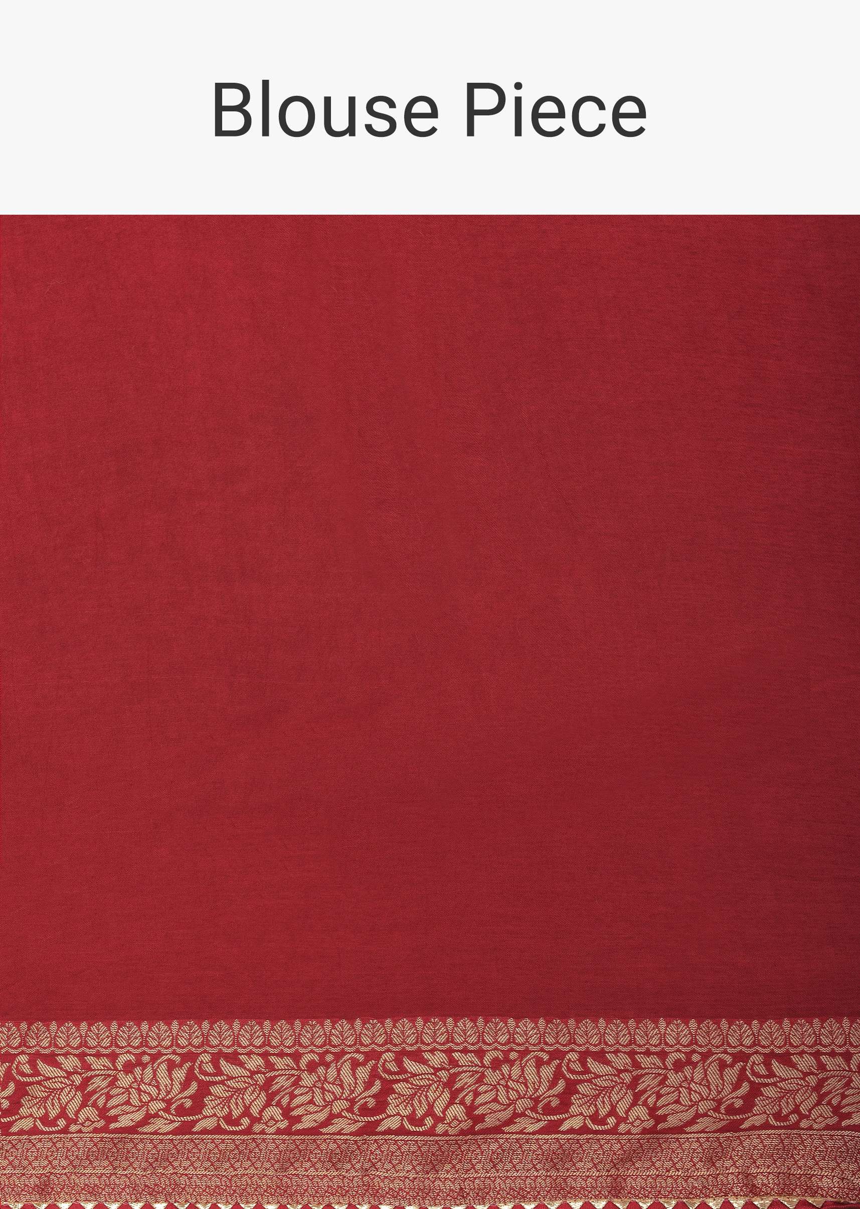Red Bandhani Weave Saree In Silk With Unstitched Blouse Piece - Image 10