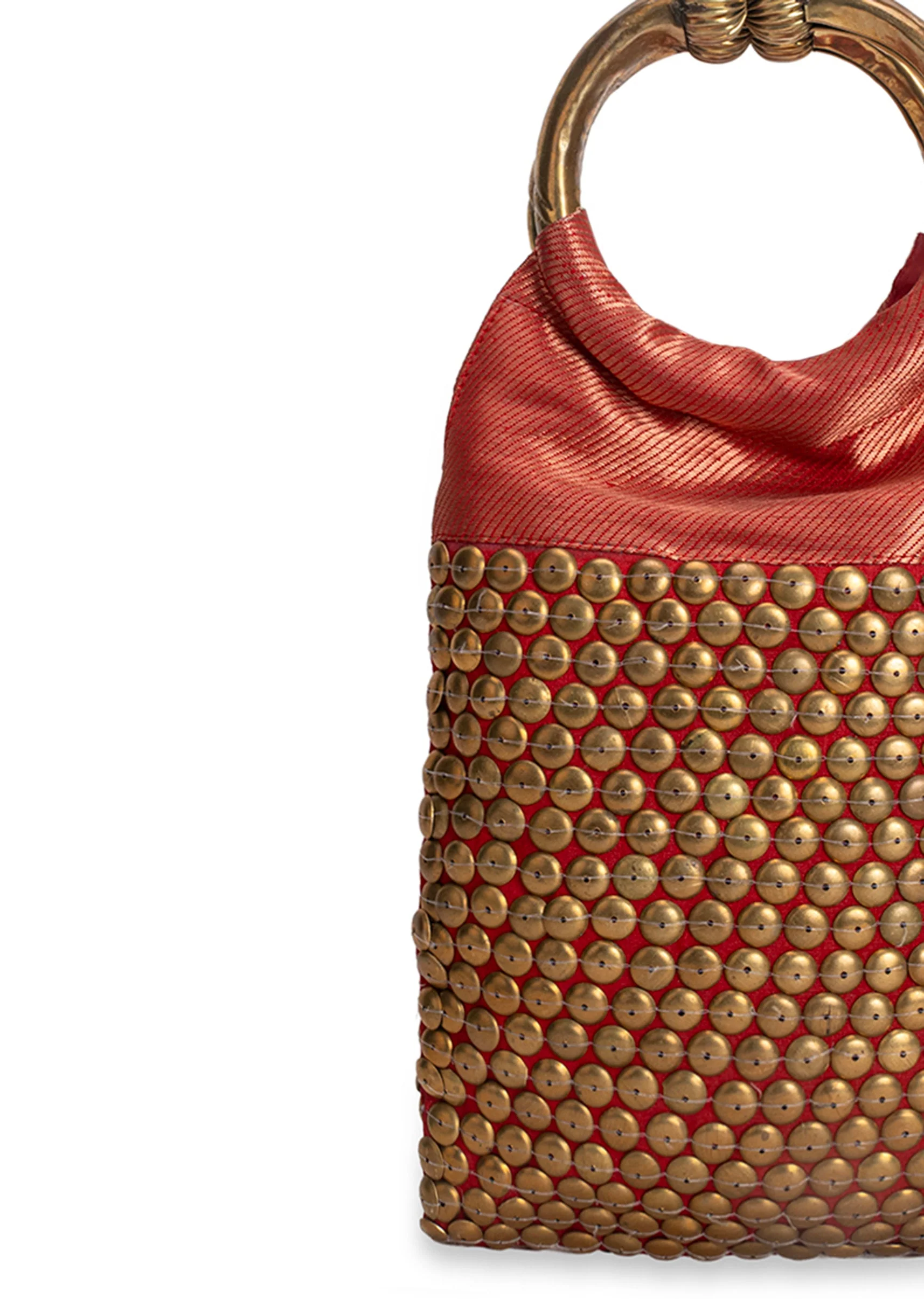 Red Brocade Handbag - Image 2