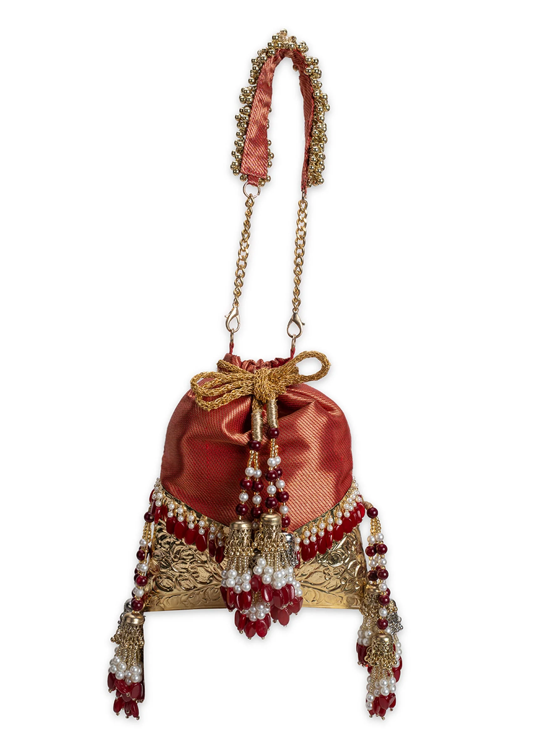 Red Brocade Potli Bag - Image 2