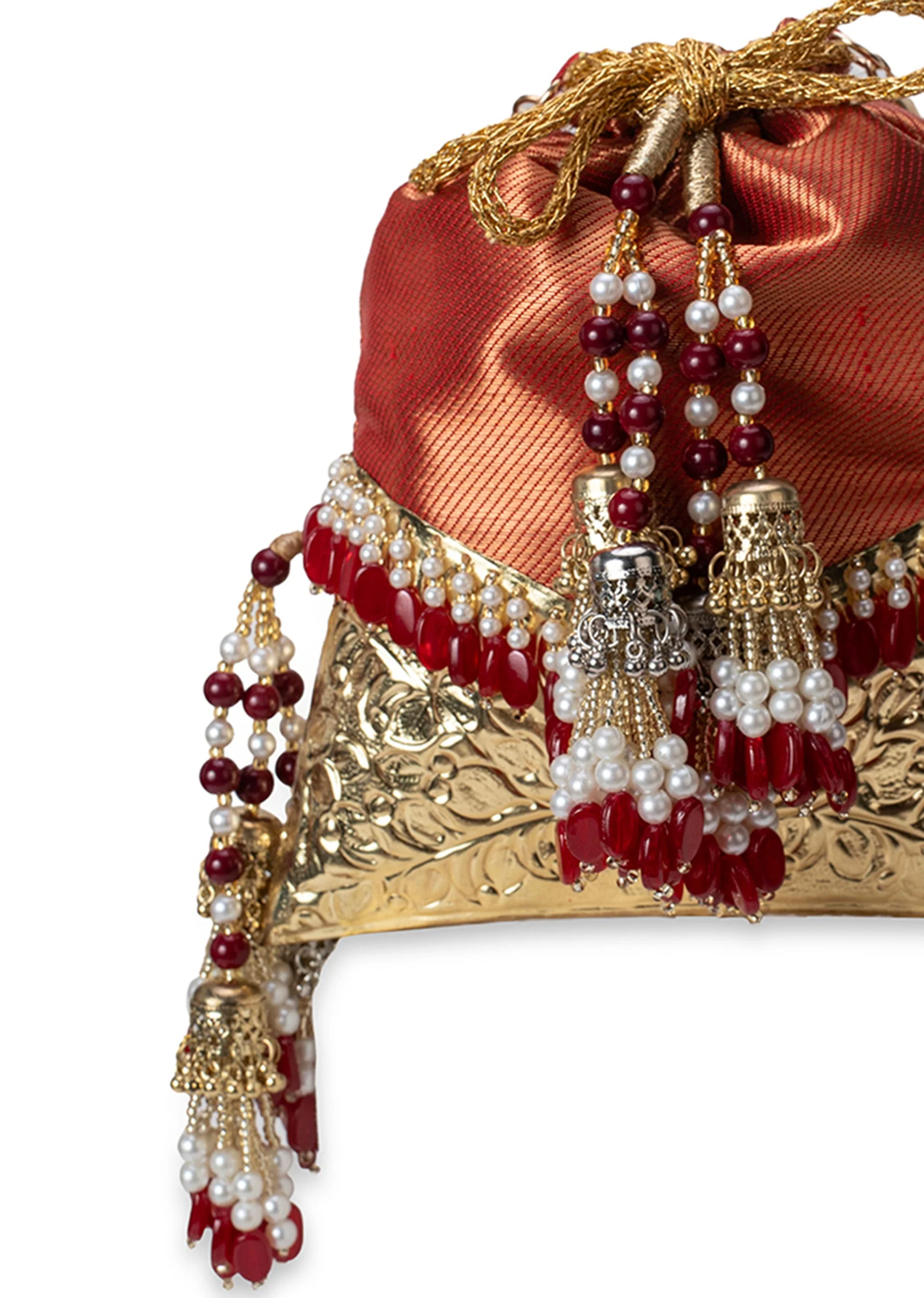 Red Brocade Potli Bag - Image 3