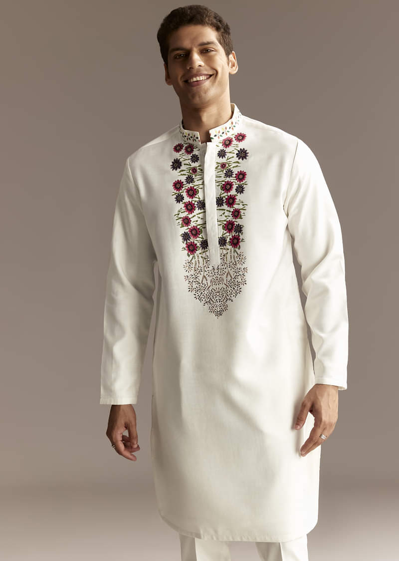 Red Cutwork Kurta Jacket Set - Image 7
