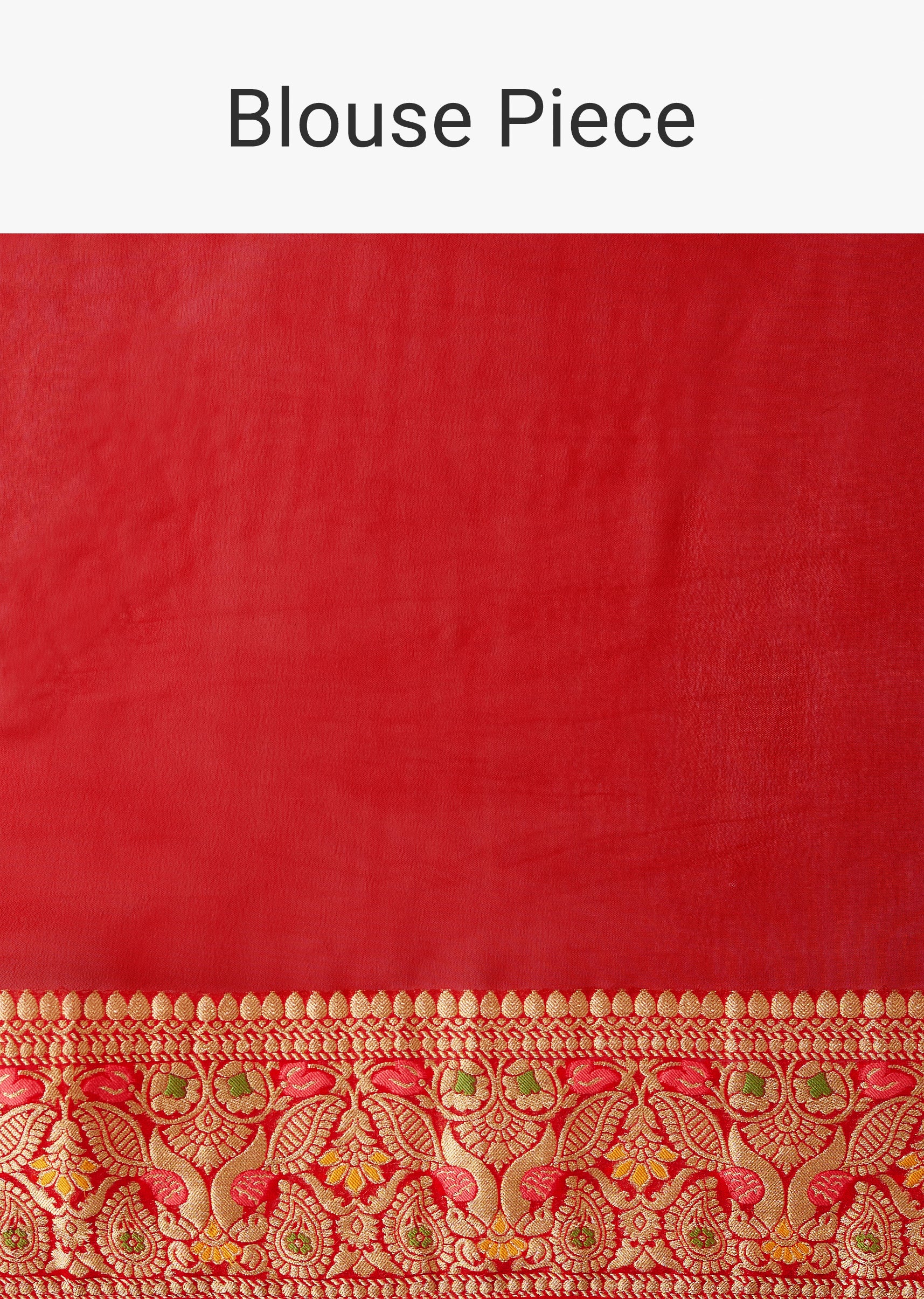 Red Dola Silk Woven Saree With Bandhani And Floral Work - Image 9