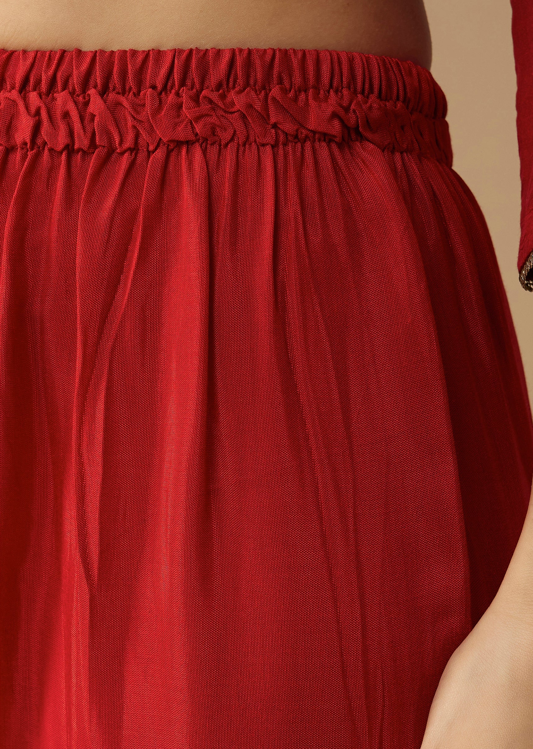 Red Gota Work Kurta Set - Image 6