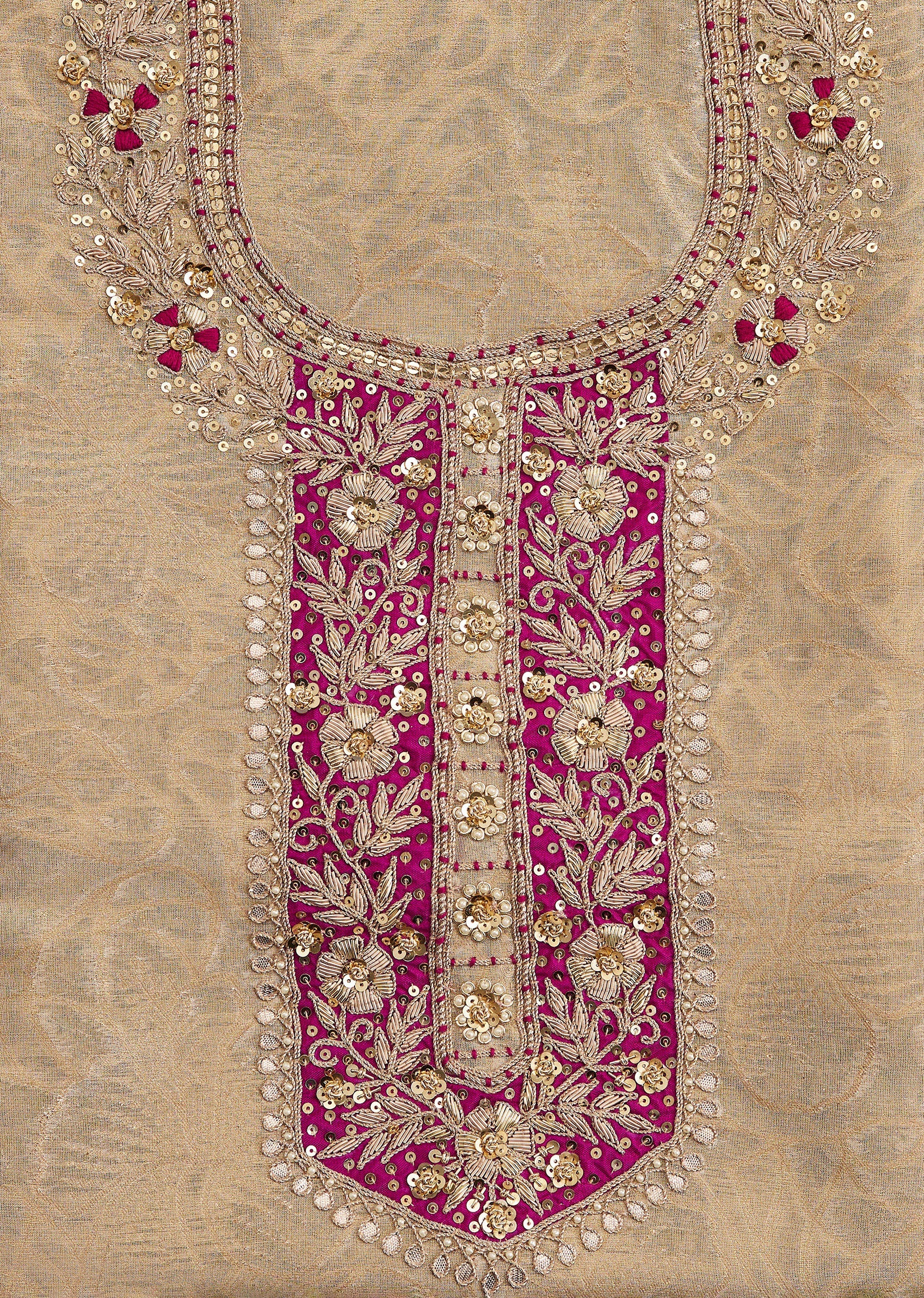 Red Tissue Suit With Shimmer - Image 4