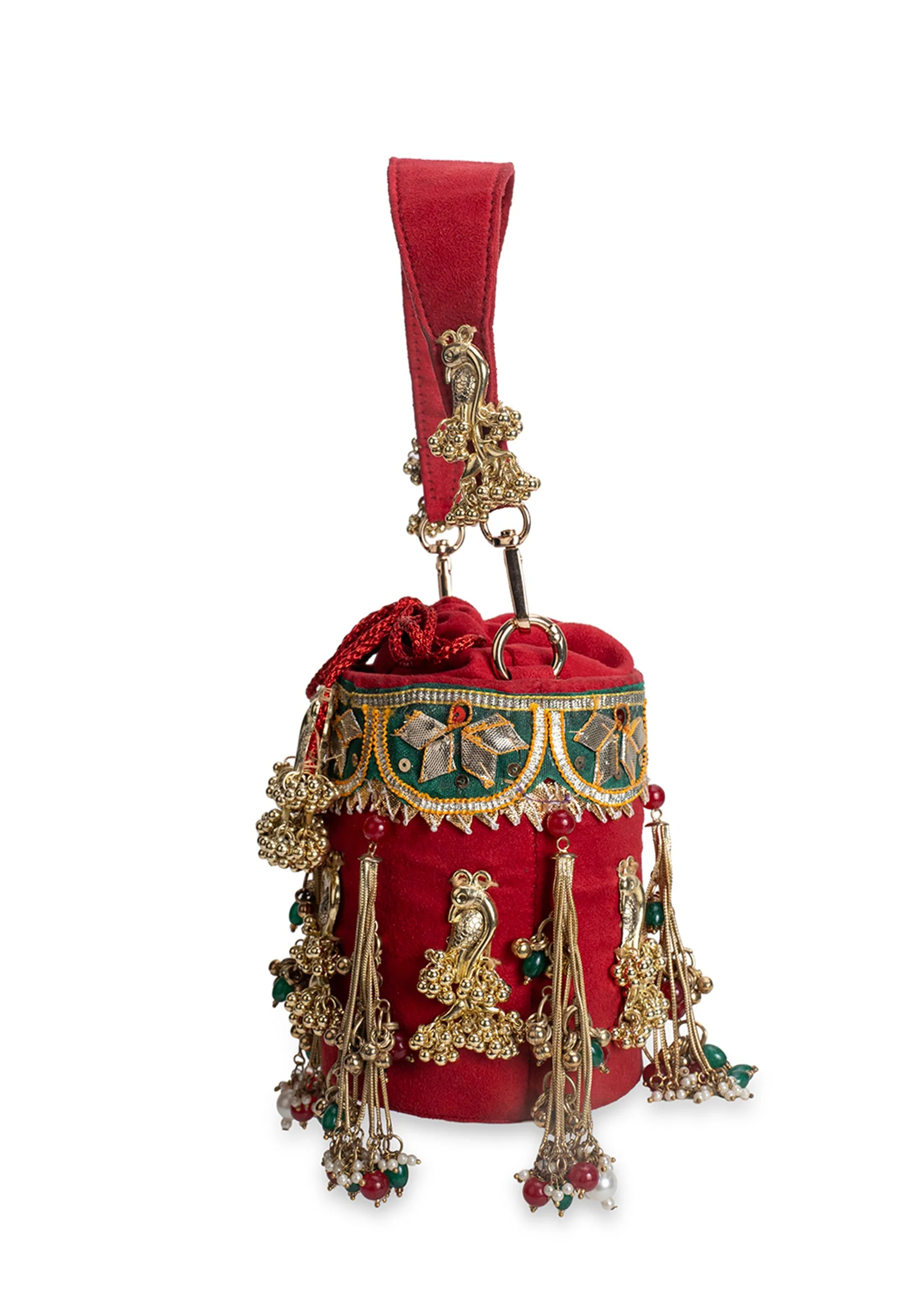Red Velvet Potli Bag - Image 5