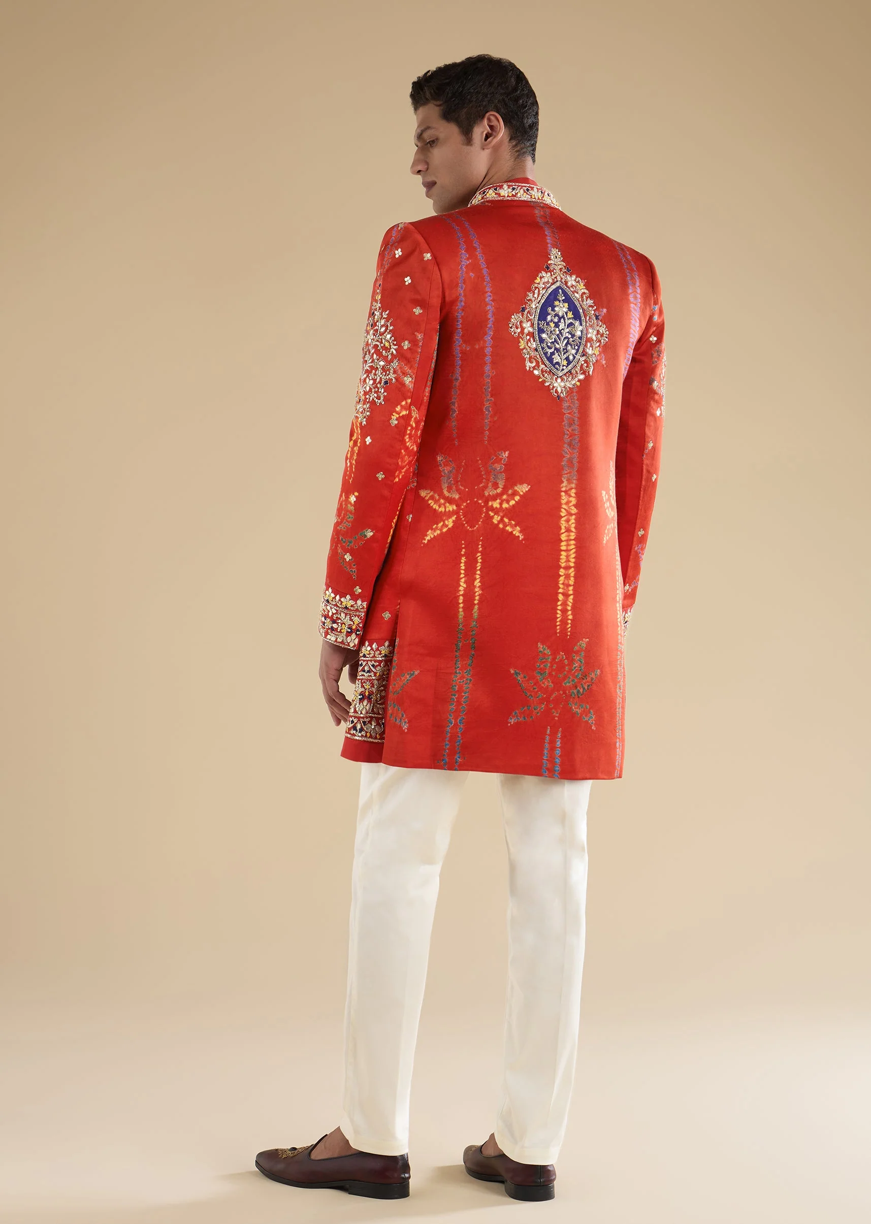Red Zardosi Indo Western Set - Image 5