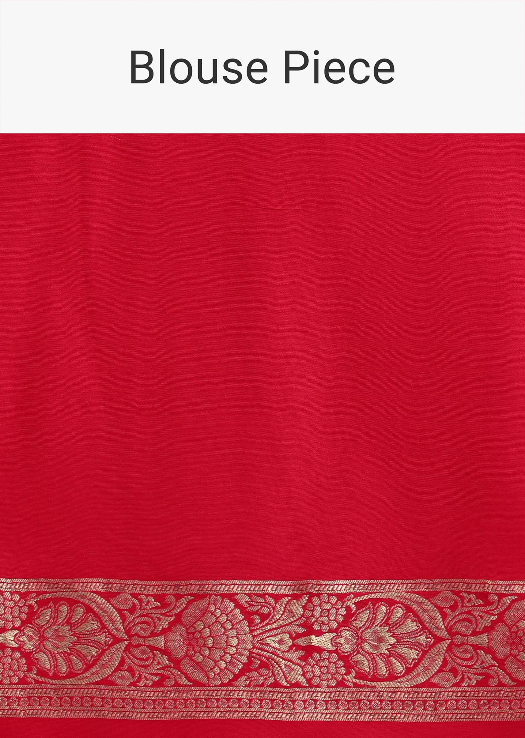 Red Zari Jaal Dola Silk Saree With Unstitched Blouse - Image 10