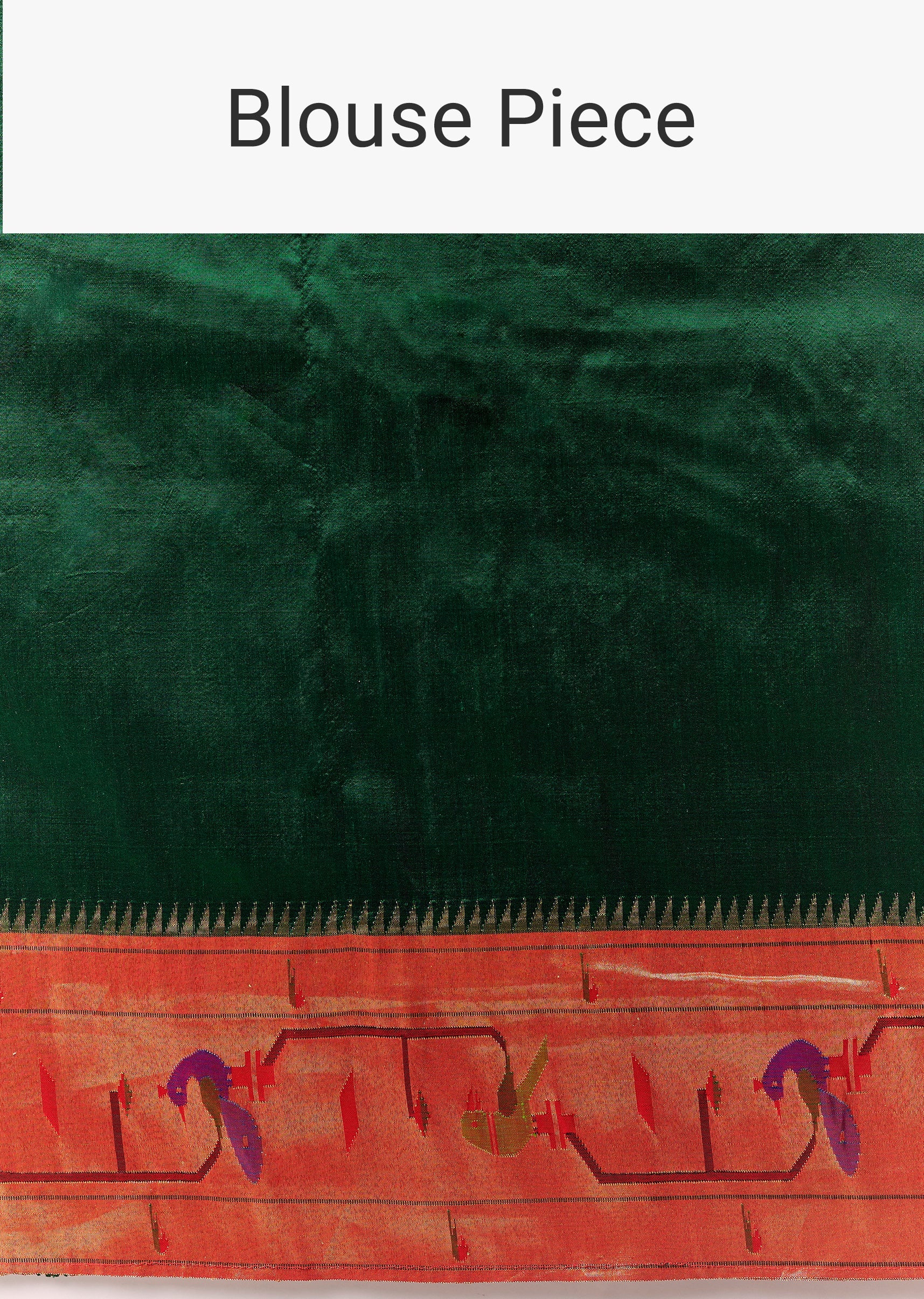 Reshami Green Paithani Saree with Peacock Motif Pallu - Image 8